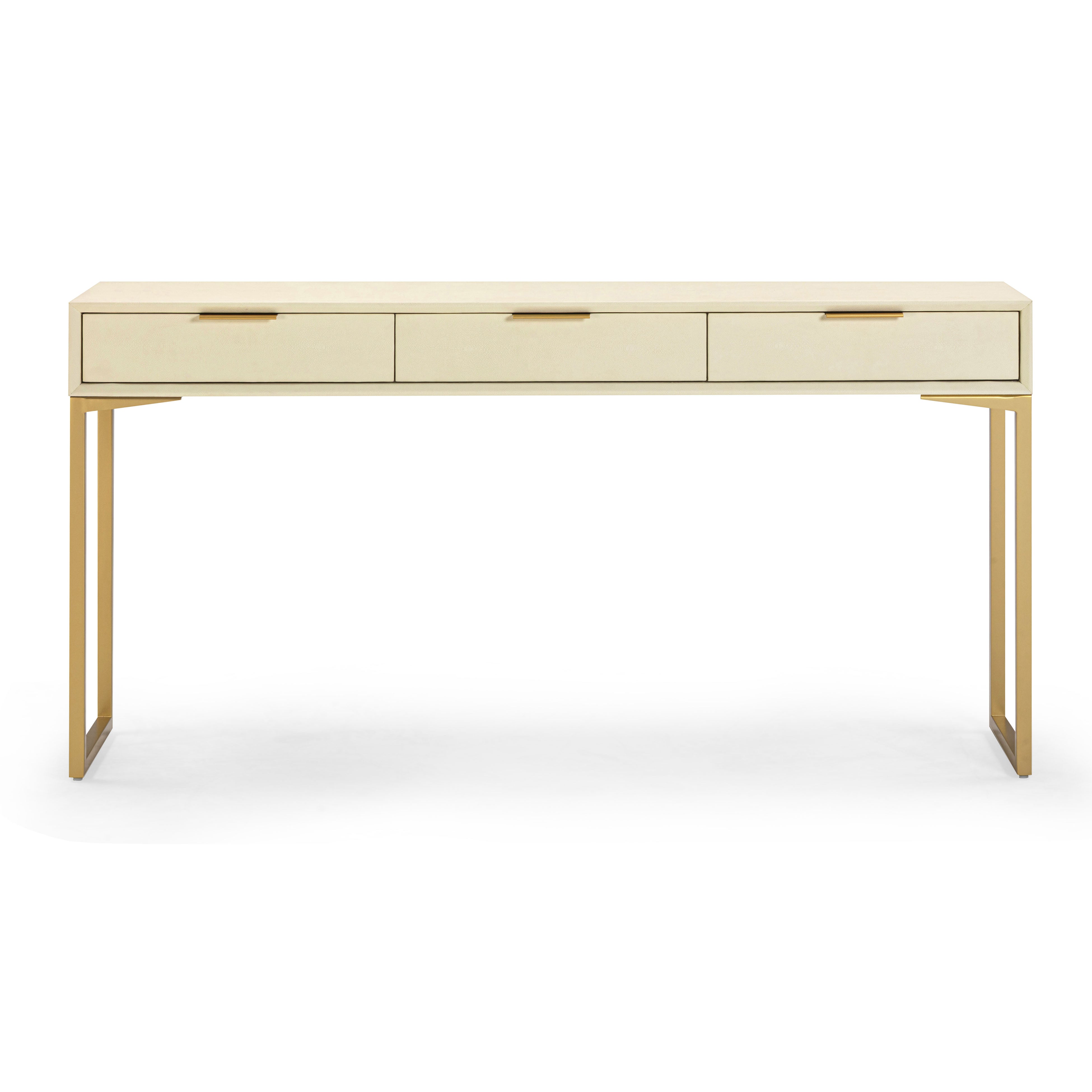 Pesce 59" Faux Shagreen 3-Drawer Console Table - Luxe Home Furnishings (Jersey City, NJ)