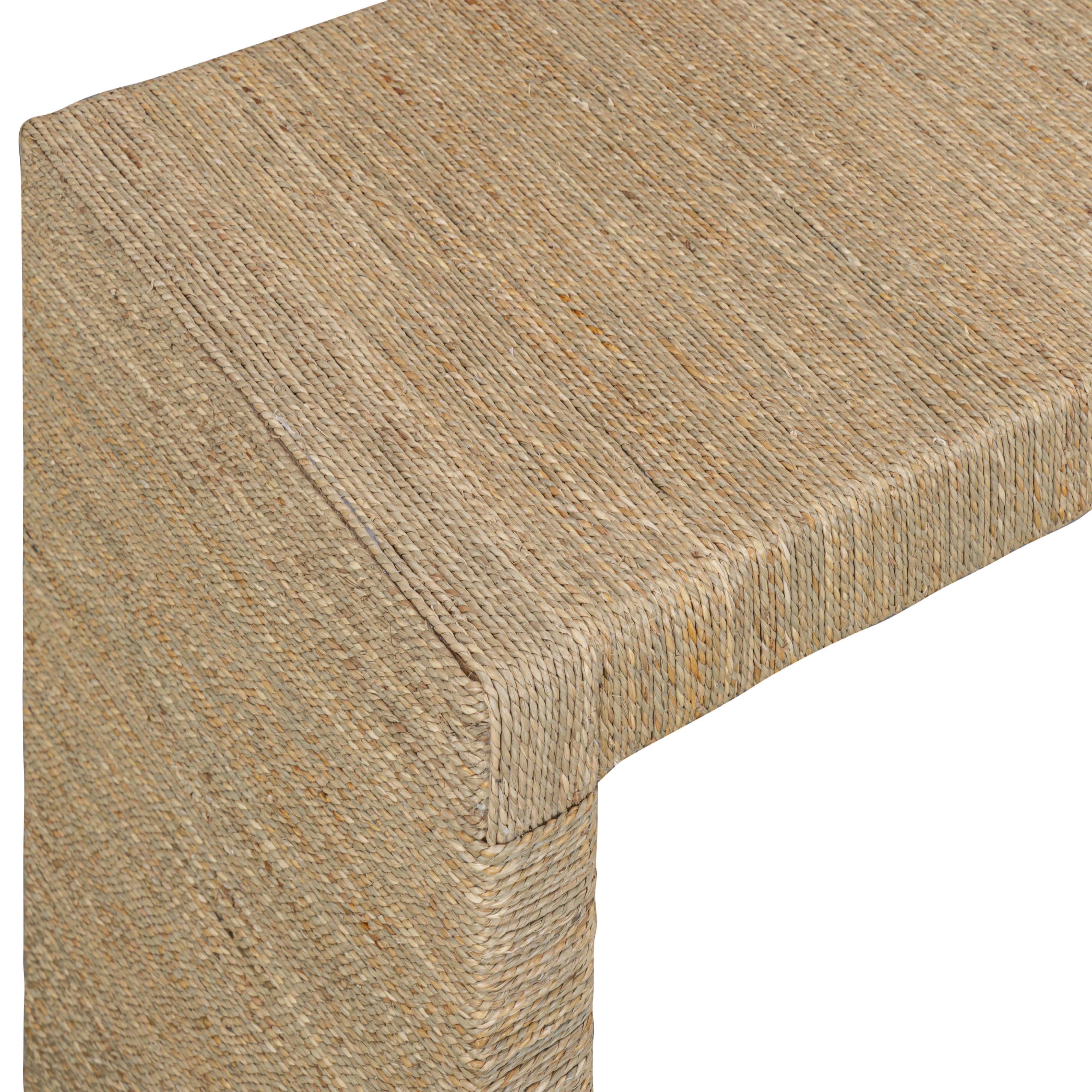Mona 48" Natural Seagrass Console Table - Luxe Home Furnishings (Jersey City, NJ)
