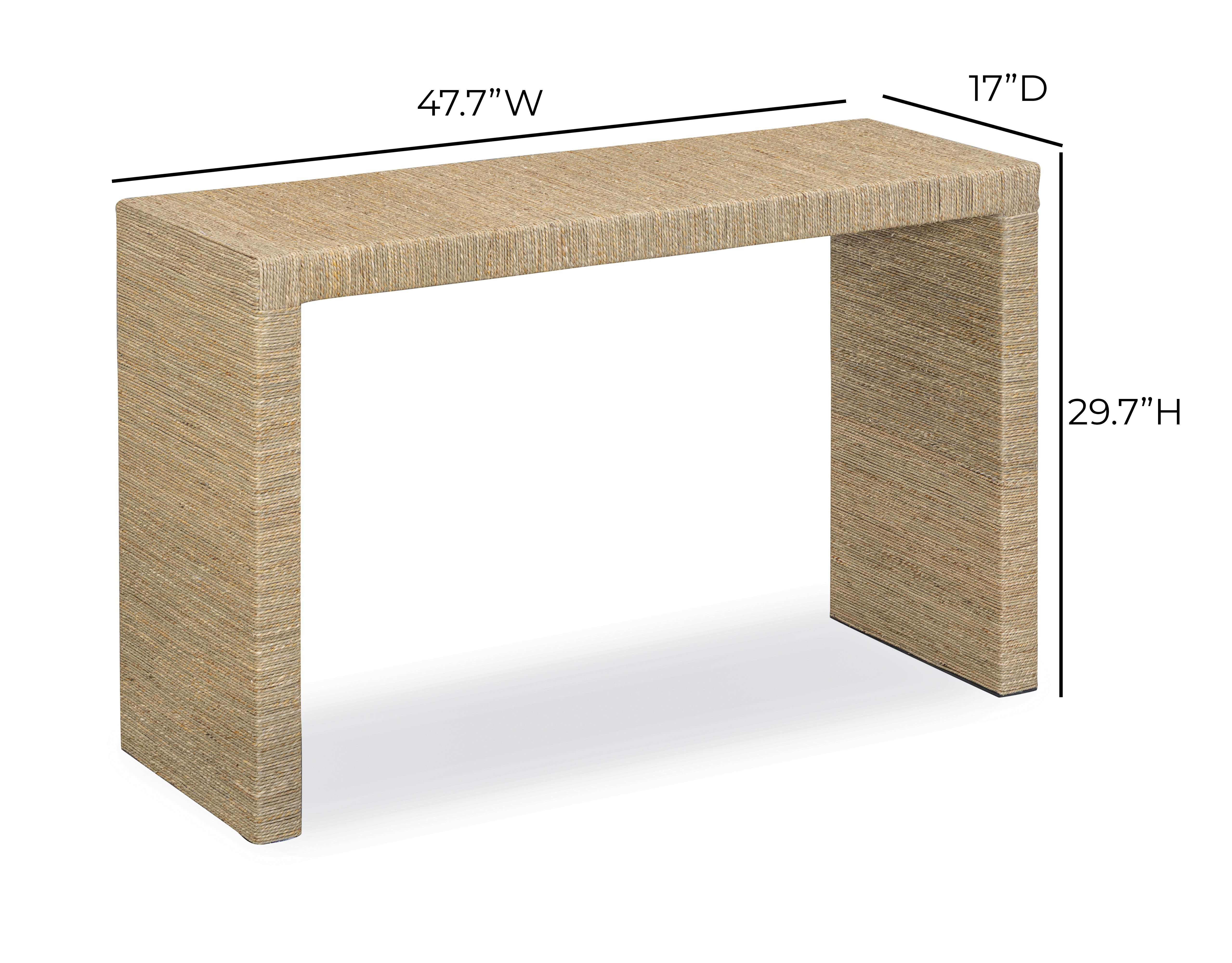 Mona 48" Natural Seagrass Console Table - Luxe Home Furnishings (Jersey City, NJ)