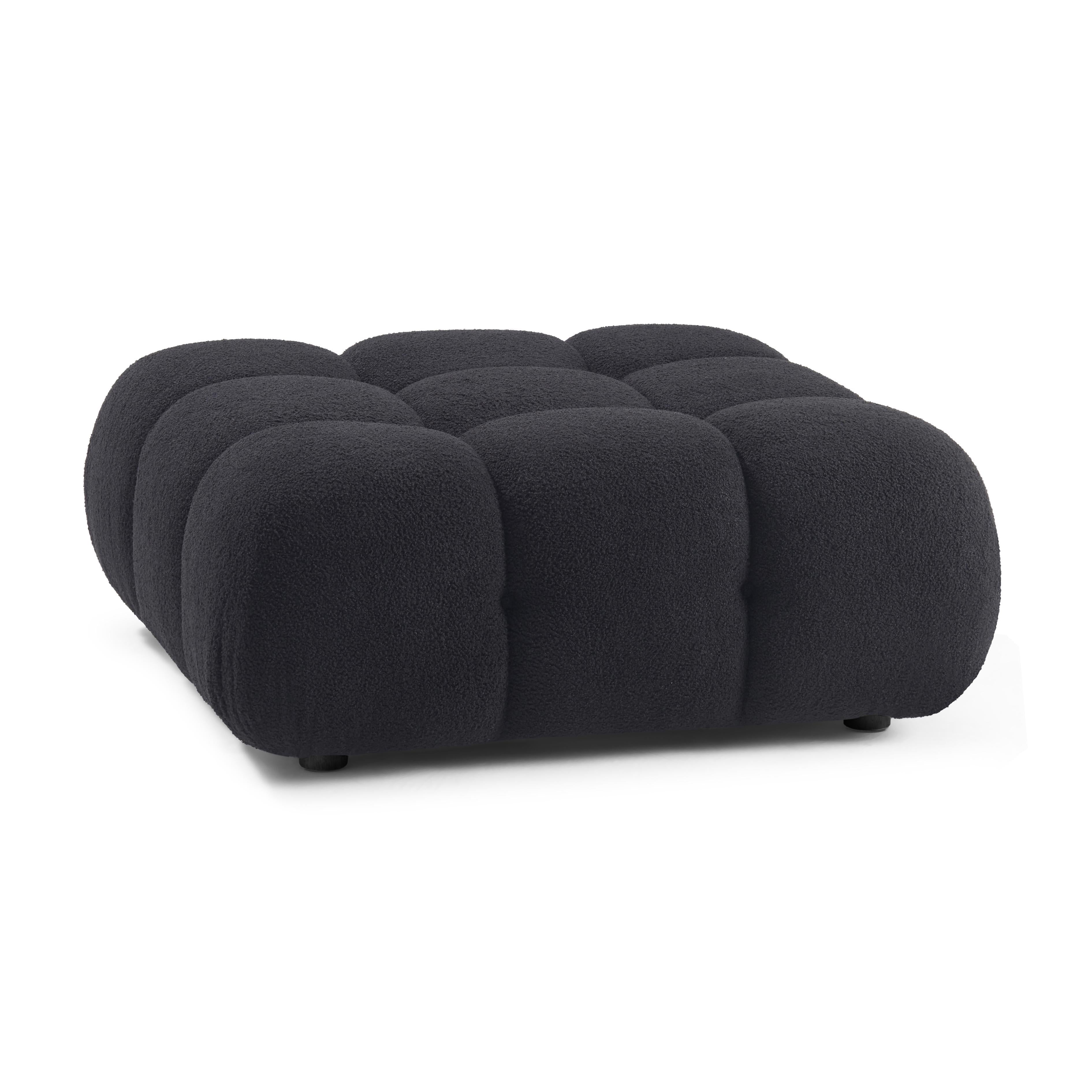 Calliope Performance Vegan Shearling Modular Ottoman - Luxe Home Furnishings (Jersey City, NJ)