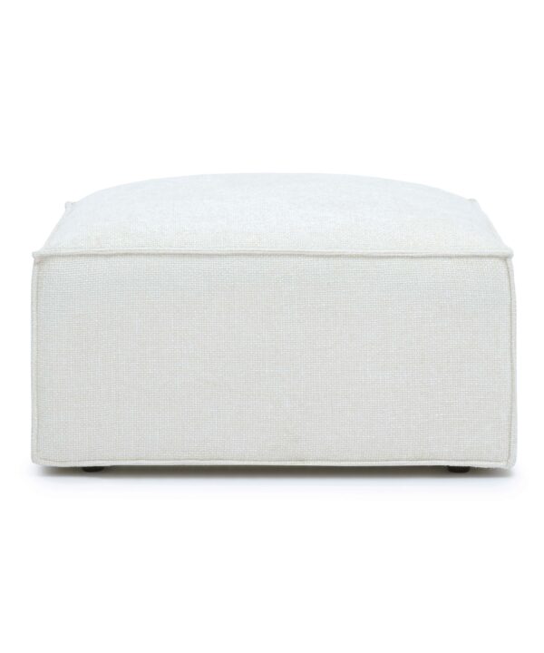 Mindy Performance Chenille Basketweave Ottoman - Luxe Home Furnishings (Jersey City, NJ)