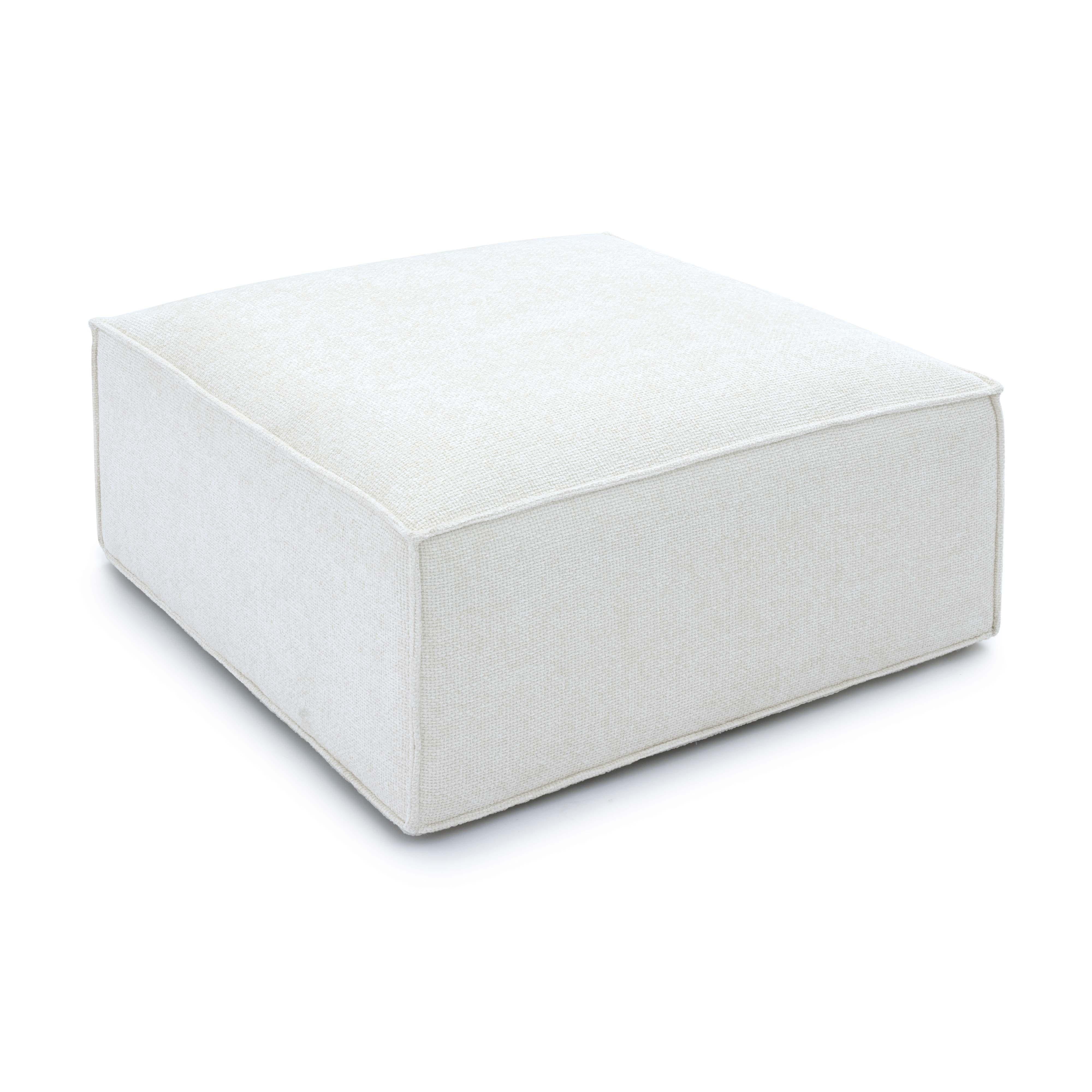 Mindy Performance Chenille Basketweave Ottoman - Luxe Home Furnishings (Jersey City, NJ)