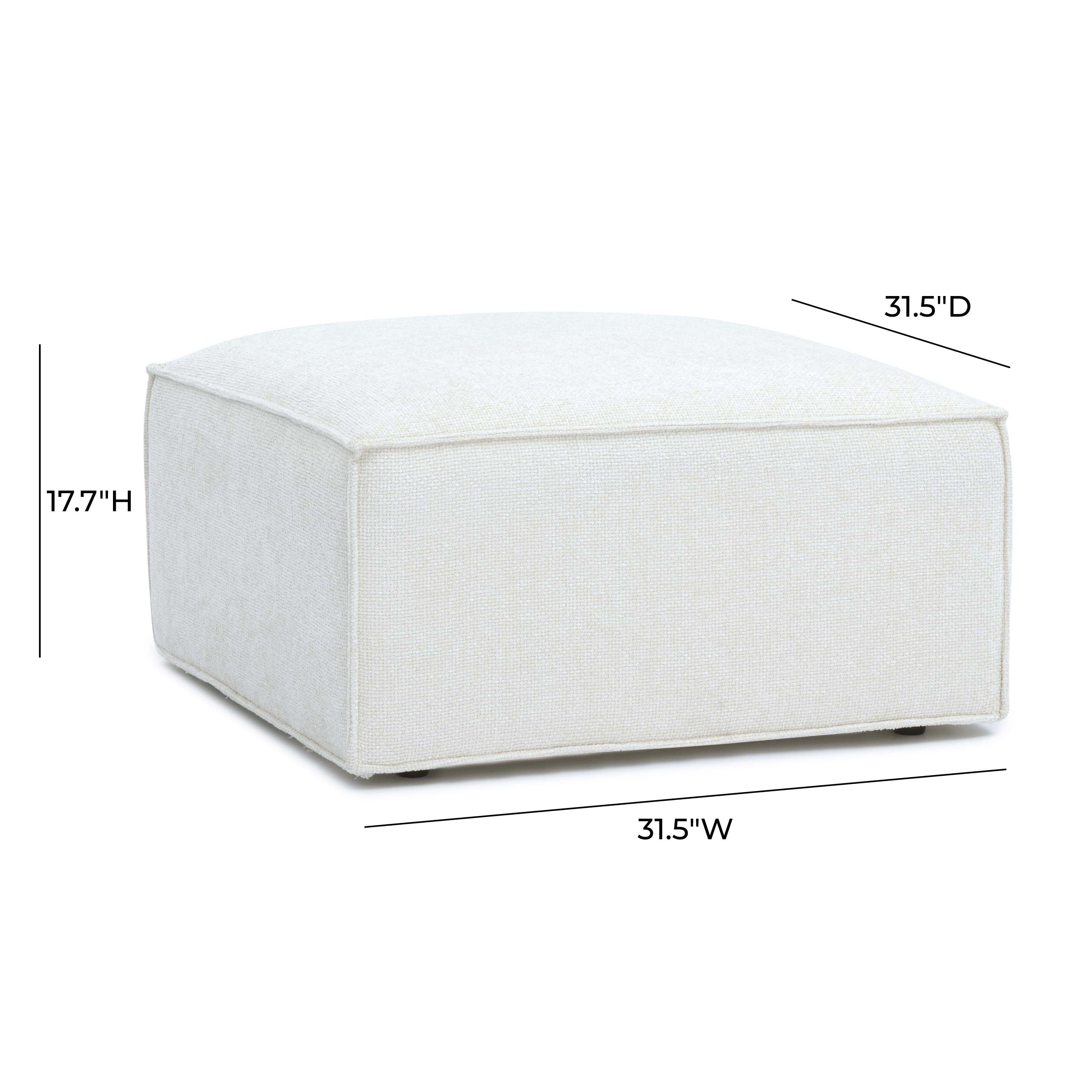 Mindy Performance Chenille Basketweave Ottoman - Luxe Home Furnishings (Jersey City, NJ)
