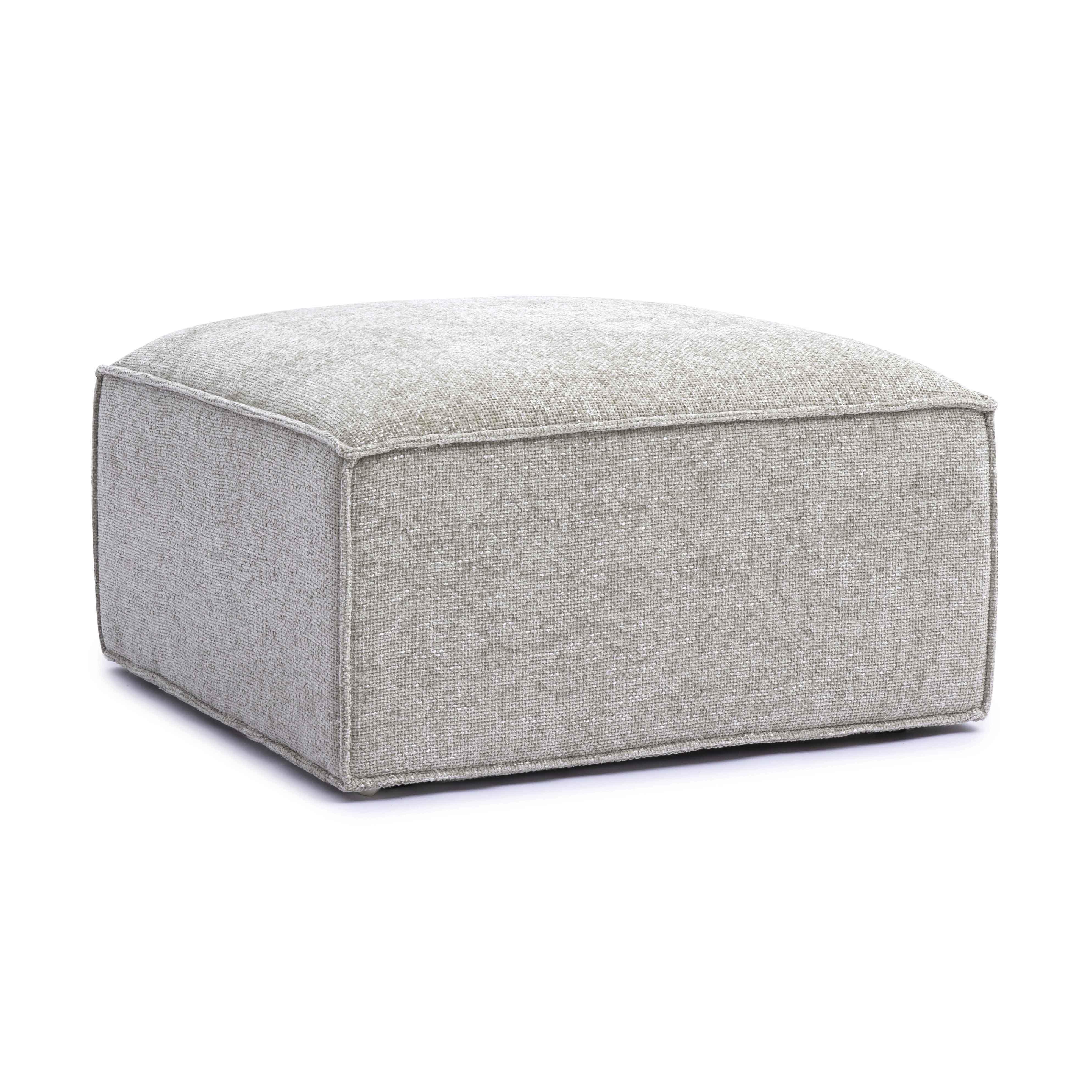 Mindy Performance Chenille Basketweave Ottoman - Luxe Home Furnishings (Jersey City, NJ)