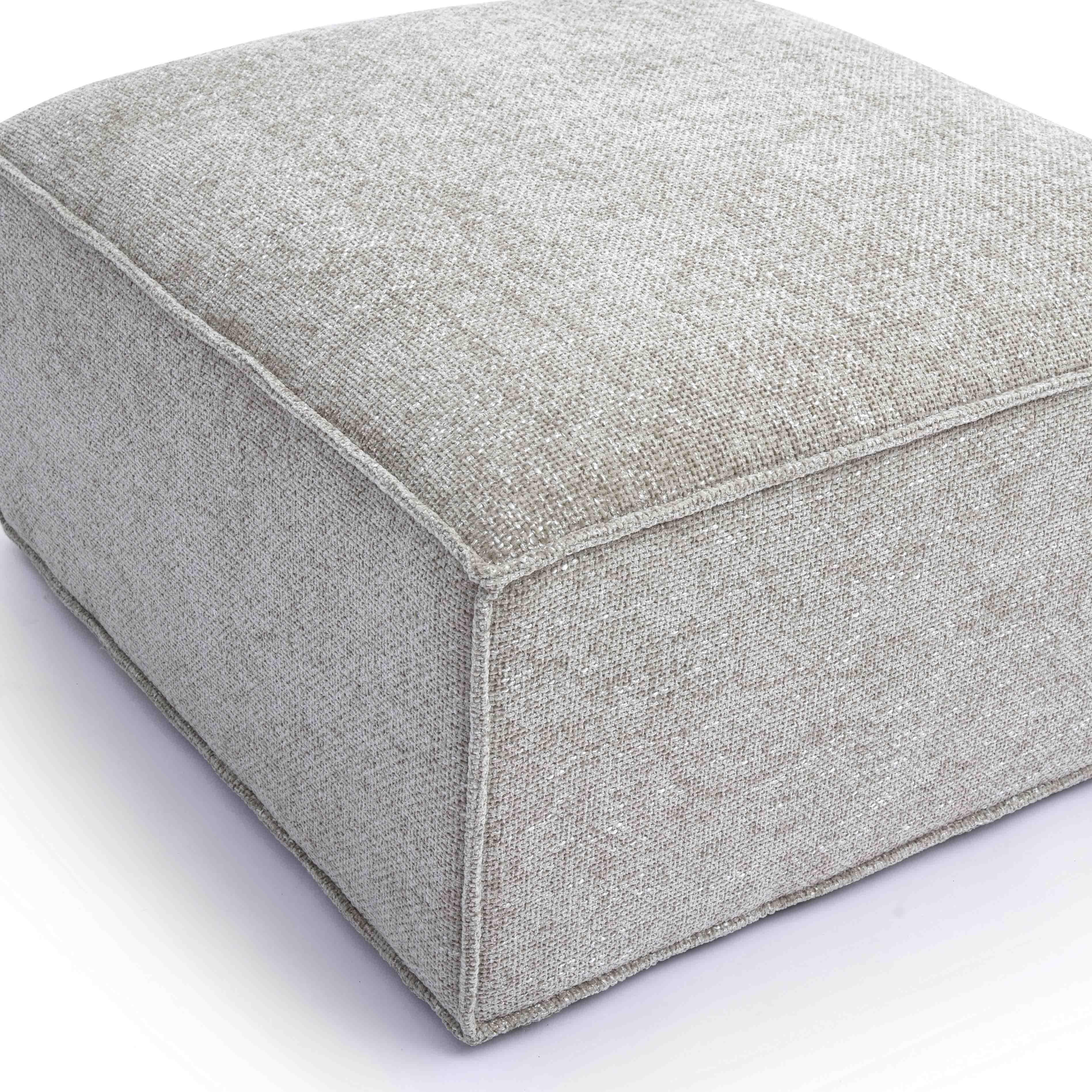 Mindy Performance Chenille Basketweave Ottoman - Luxe Home Furnishings (Jersey City, NJ)