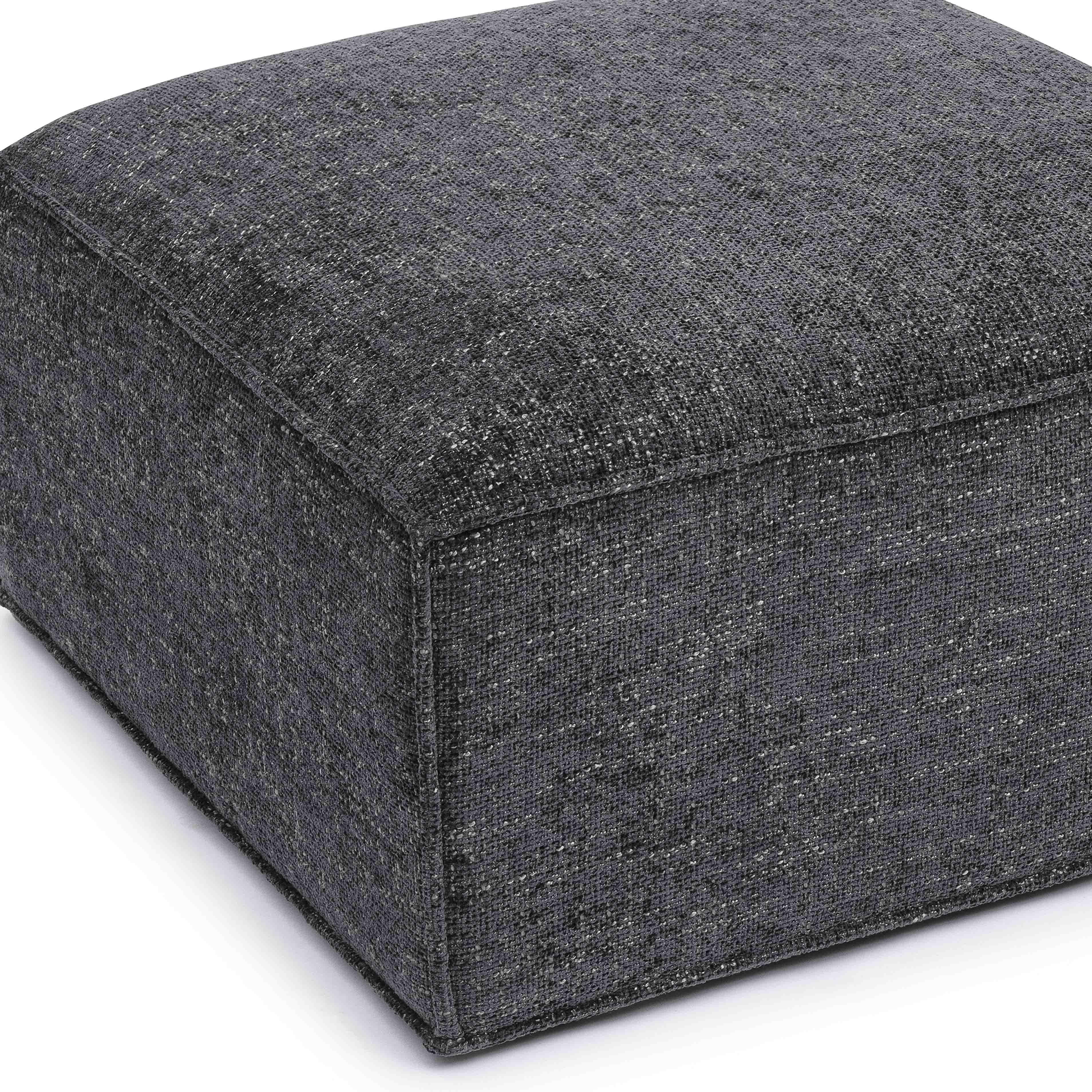 Mindy Performance Chenille Basketweave Ottoman - Luxe Home Furnishings (Jersey City, NJ)