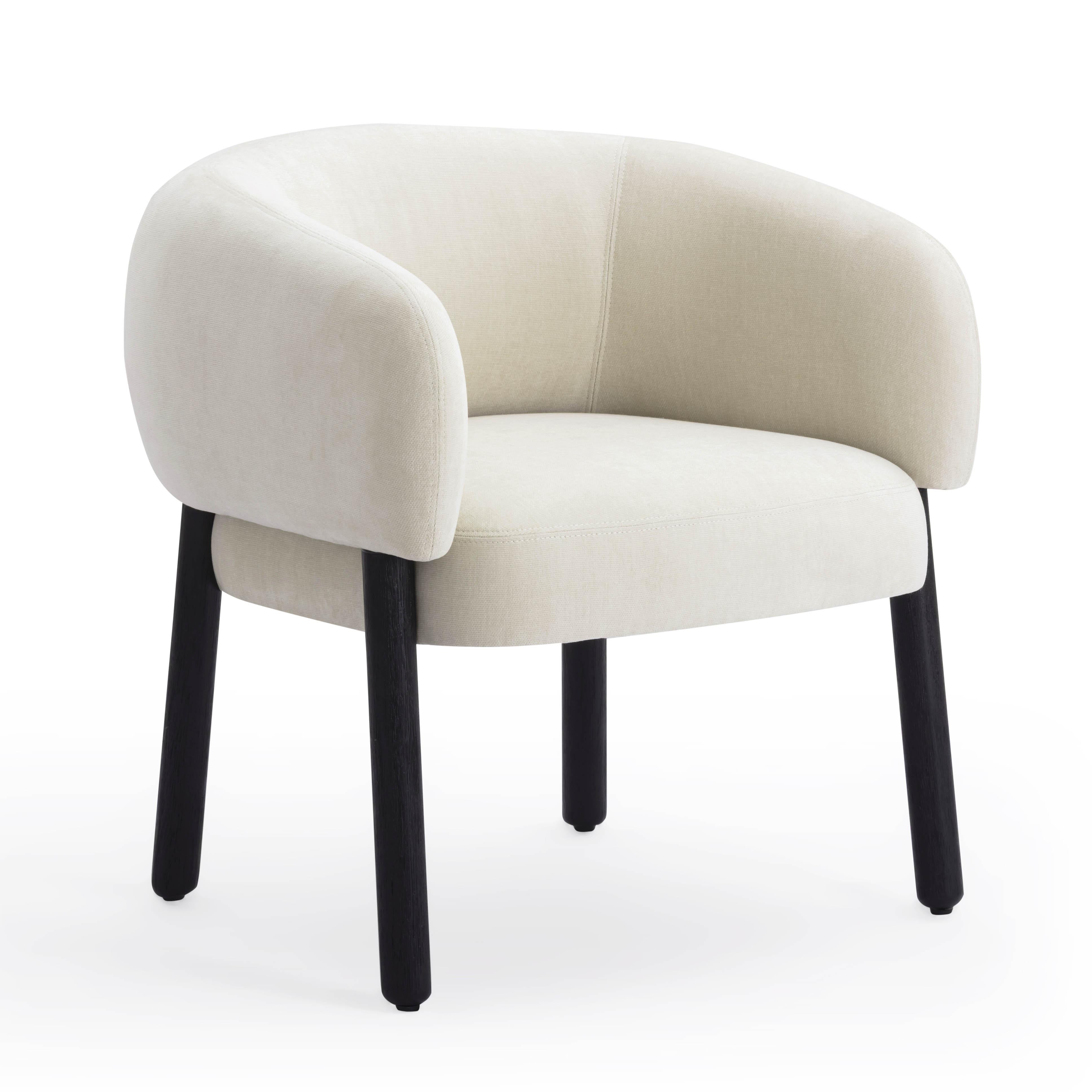 Foxy Cream Performance Basketweave Chenille Accent Chair - Luxe Home Furnishings (Jersey City, NJ)