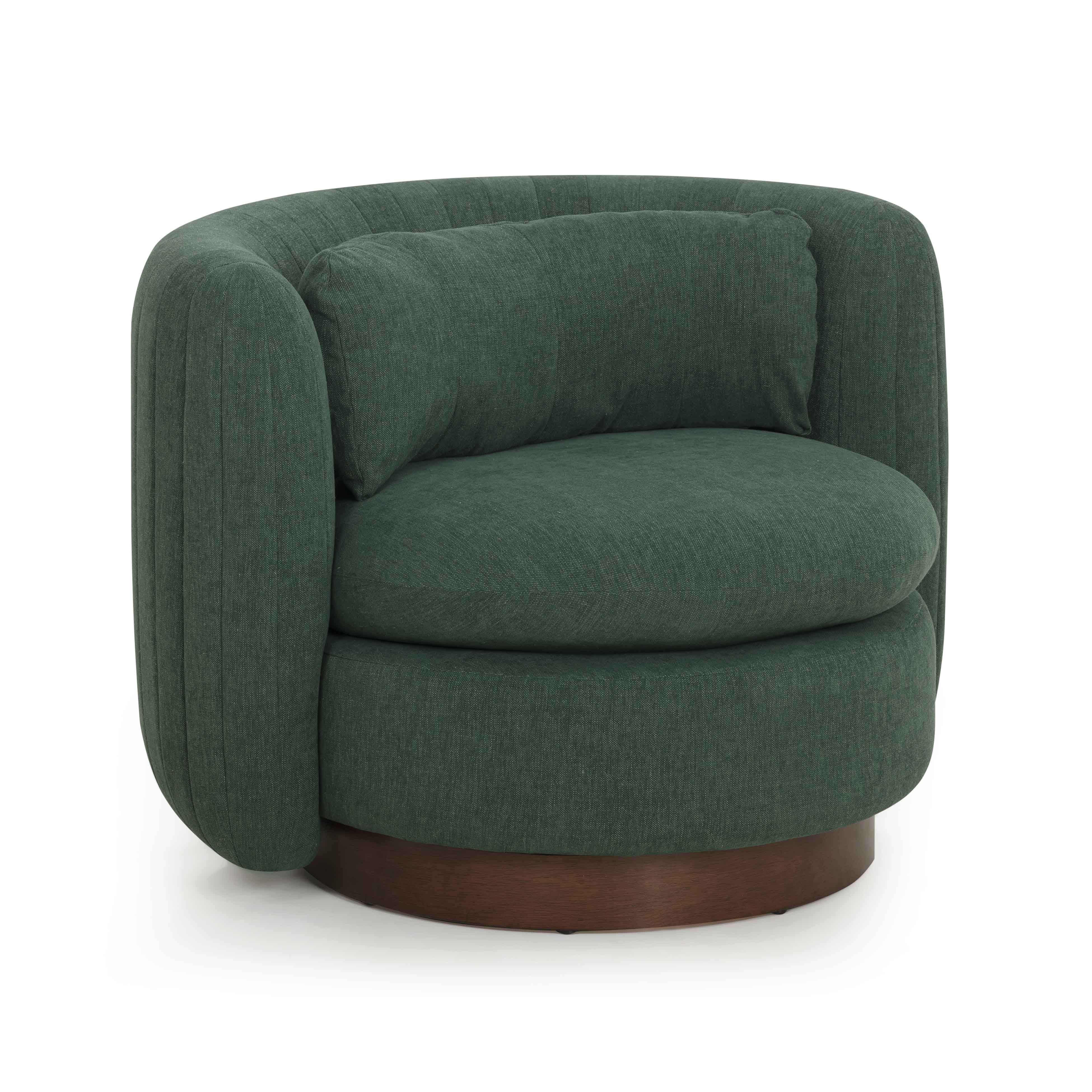 Nura Contract-Grade Chenille Swivel Accent Chair - Luxe Home Furnishings (Jersey City, NJ)