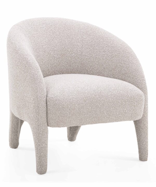 Kris Warm Grey Performance Boucle Accent Chair - Luxe Home Furnishings (Jersey City, NJ)