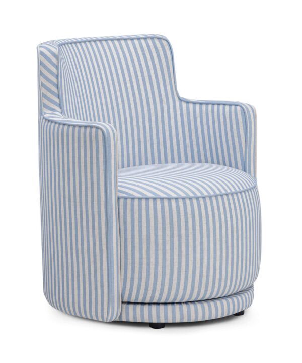 Passe Striped Linen Swivel Chair - Luxe Home Furnishings (Jersey City, NJ)