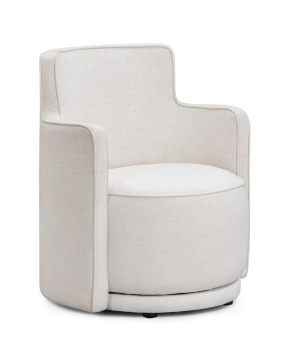Passe Cream Upcycled Performance Linen Swivel Chair - Luxe Home Furnishings (Jersey City, NJ)