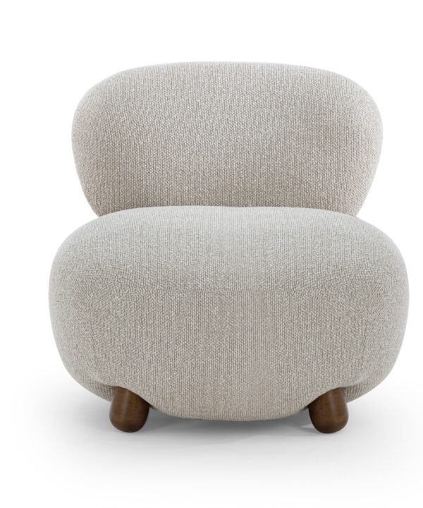 Pucker Warm Grey Performance Boucle Accent Chair - Luxe Home Furnishings (Jersey City, NJ)