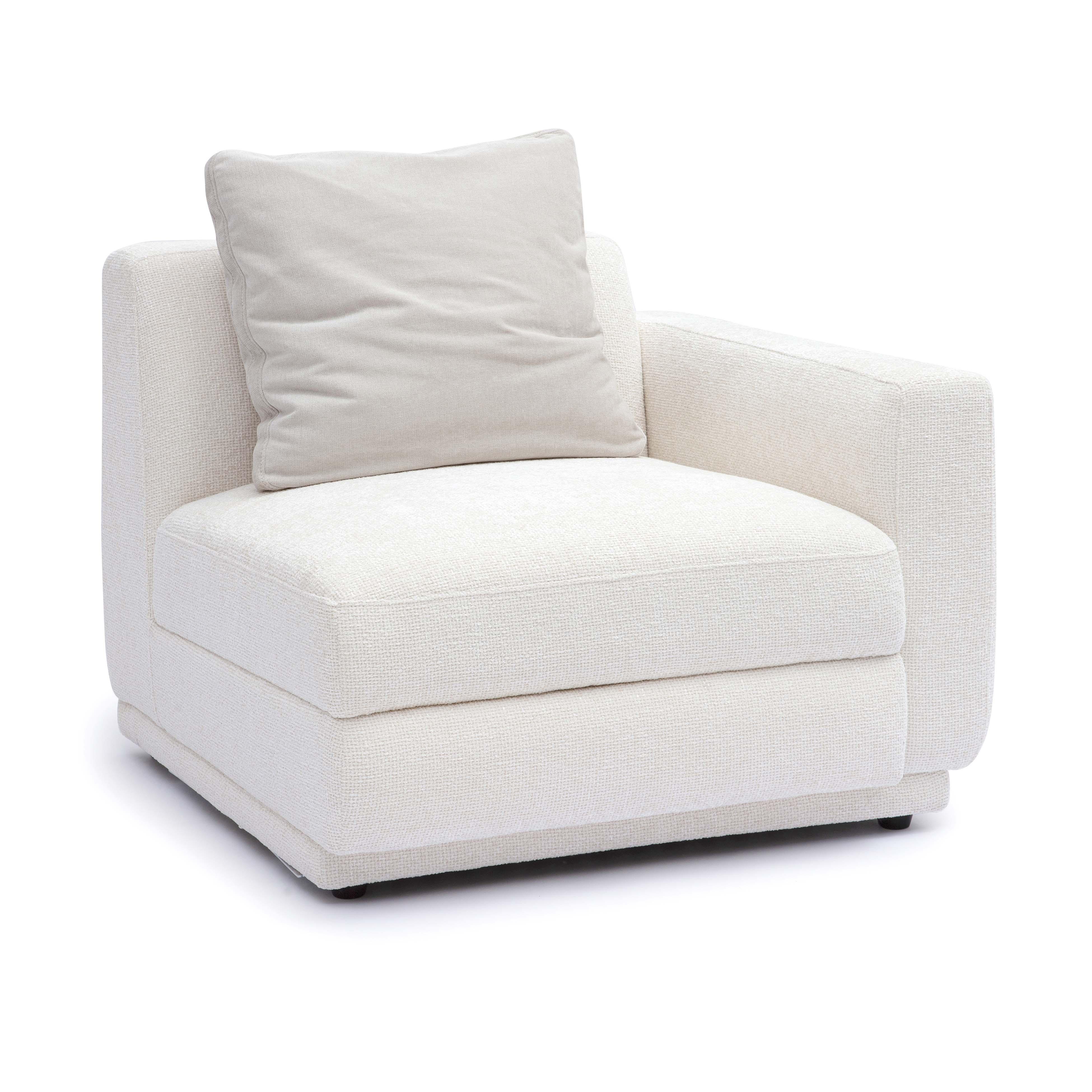 Perry Cream Performance Chenille Modular Corner Chair - Luxe Home Furnishings (Jersey City, NJ)