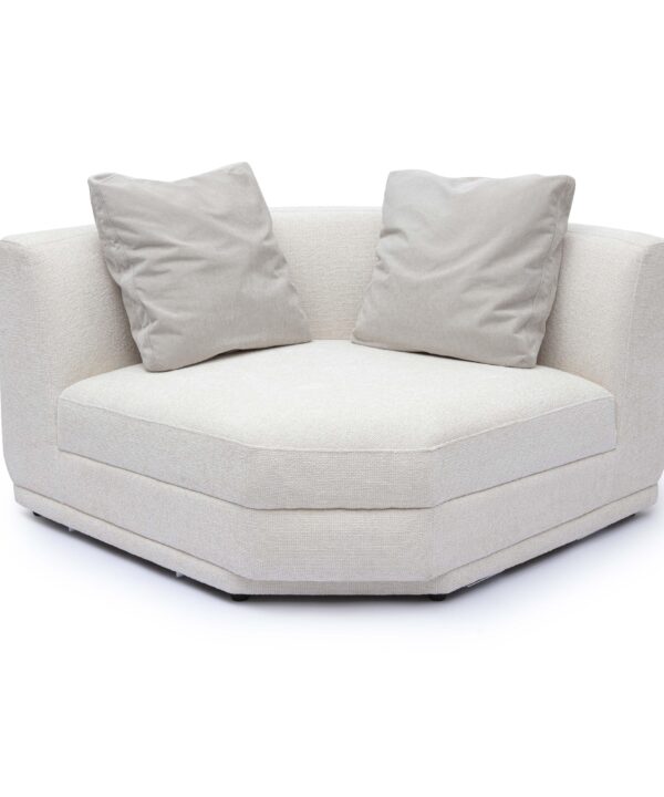 Perry Cream Performance Chenille Modular Wedge Corner Chair - Luxe Home Furnishings (Jersey City, NJ)