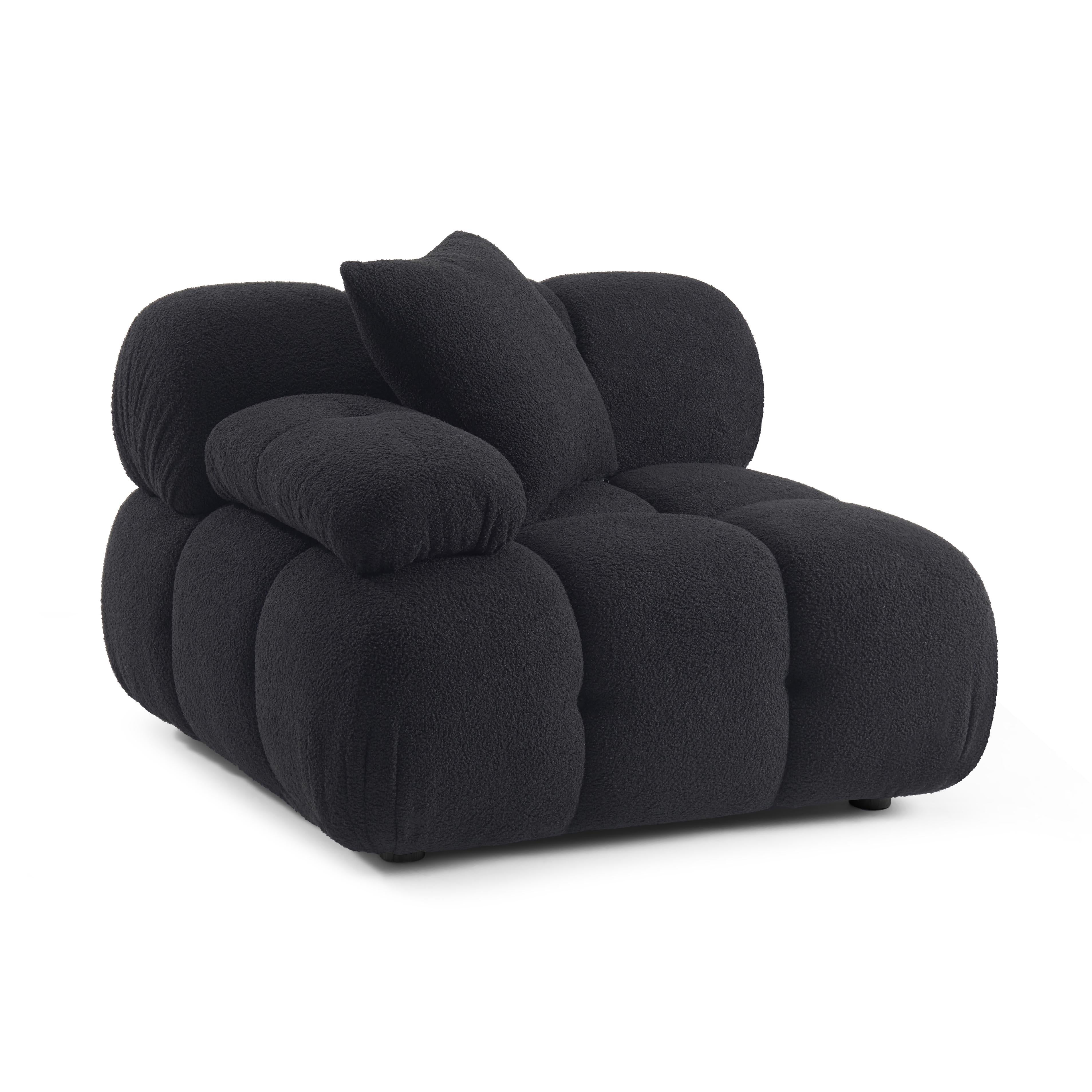 Calliope Performance Vegan Shearling Modular Corner Chair - Luxe Home Furnishings (Jersey City, NJ)