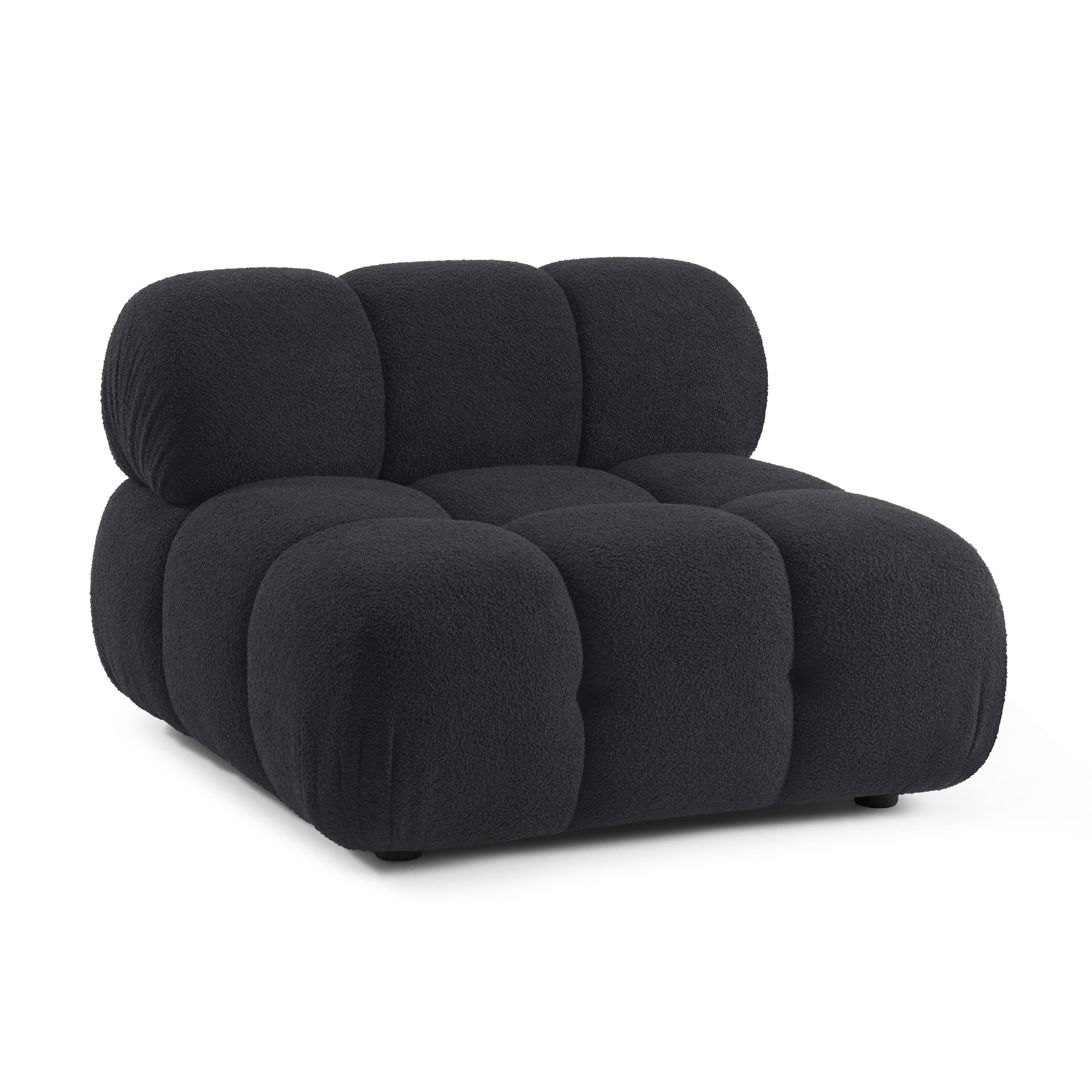 Calliope Performance Vegan Shearling Modular Armless Chair - Luxe Home Furnishings (Jersey City, NJ)