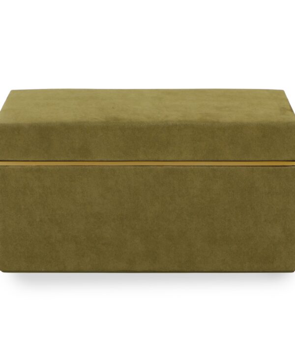Pisa Green Vegan Suede Contract-Grade Storage Box - Luxe Home Furnishings (Jersey City, NJ)