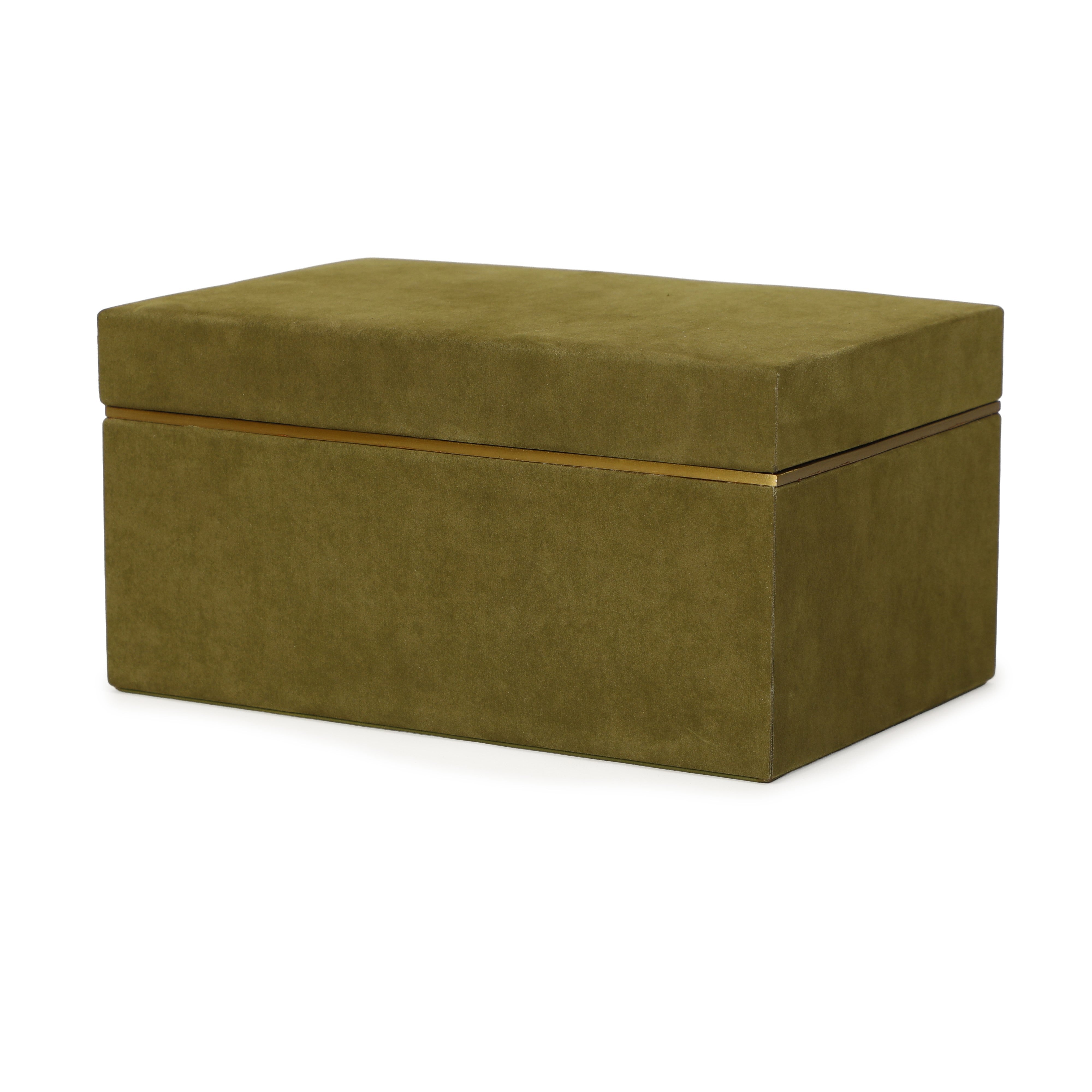 Pisa Green Vegan Suede Contract-Grade Storage Box - Luxe Home Furnishings (Jersey City, NJ)