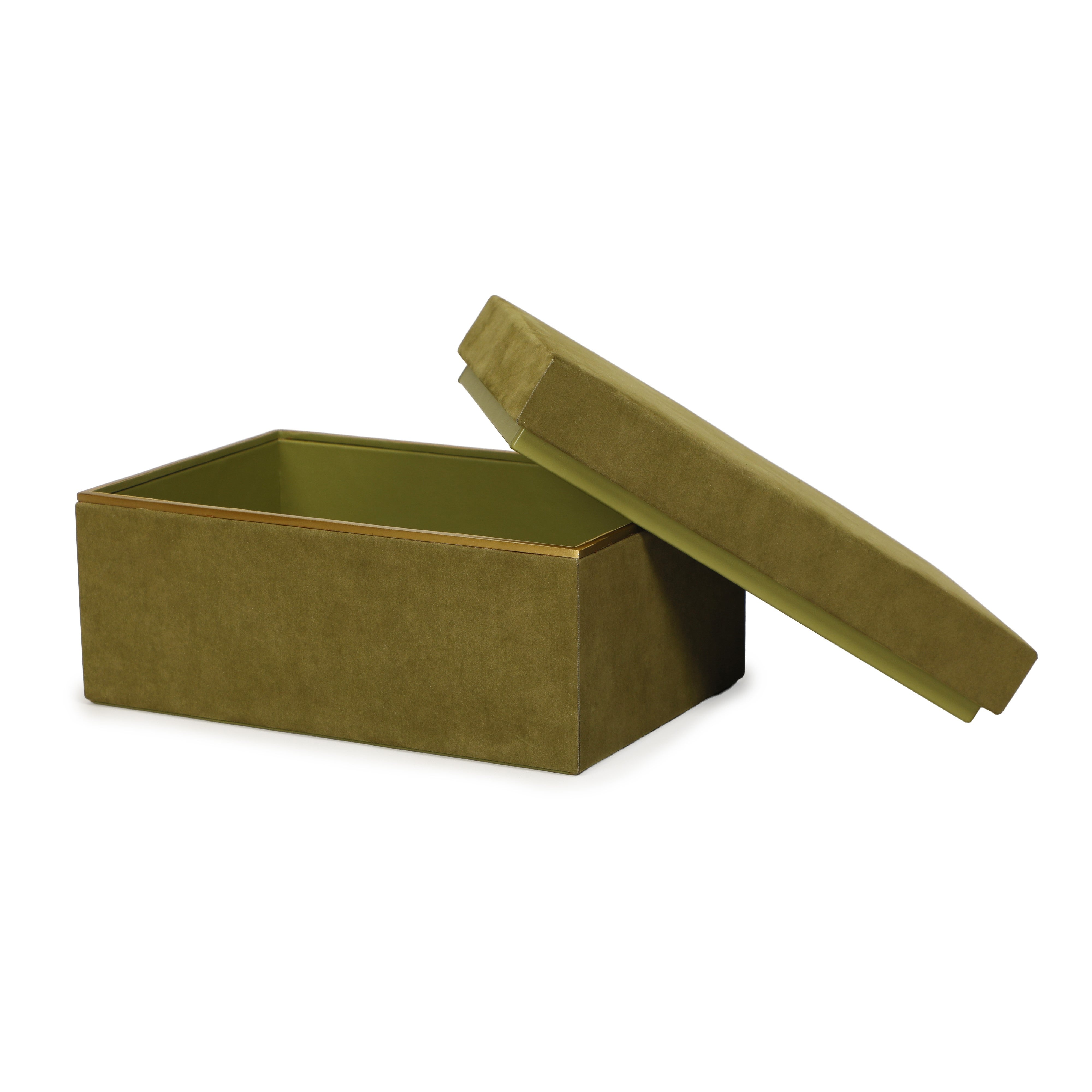 Pisa Green Vegan Suede Contract-Grade Storage Box - Luxe Home Furnishings (Jersey City, NJ)