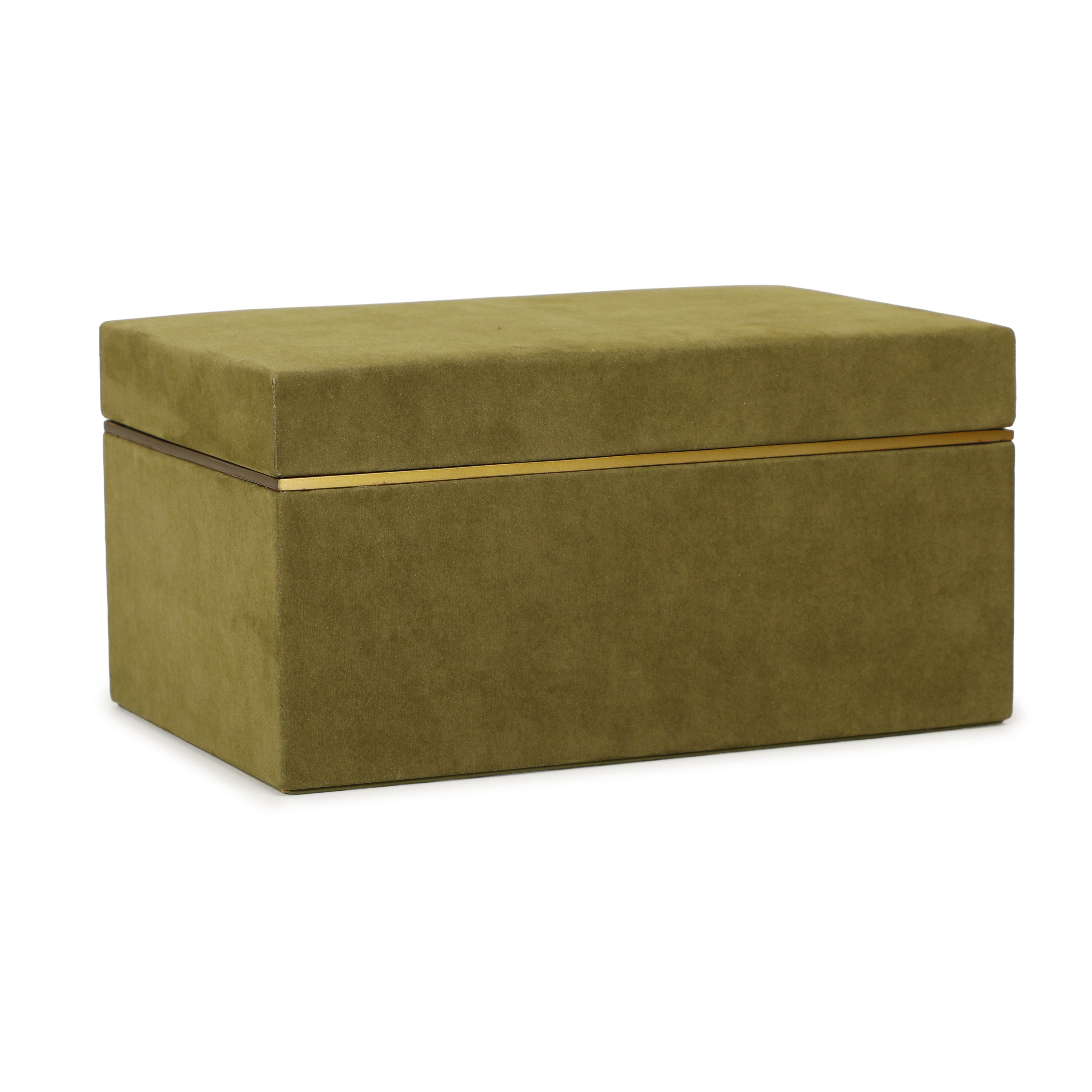 Pisa Green Vegan Suede Contract-Grade Storage Box - Luxe Home Furnishings (Jersey City, NJ)