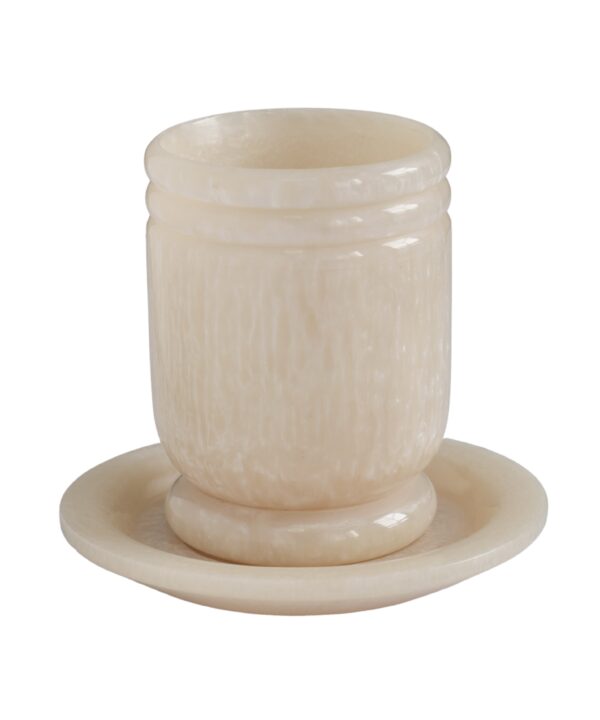 Channeled Swirl Resin Kiddush Cup - Luxe Home Furnishings (Jersey City, NJ)