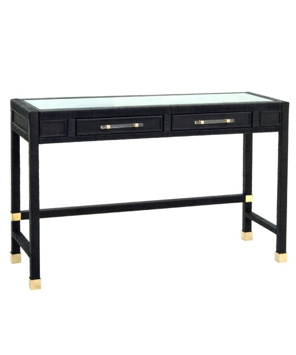 Amara 47" Woven Rattan Desk - Luxe Home Furnishings (Jersey City, NJ)