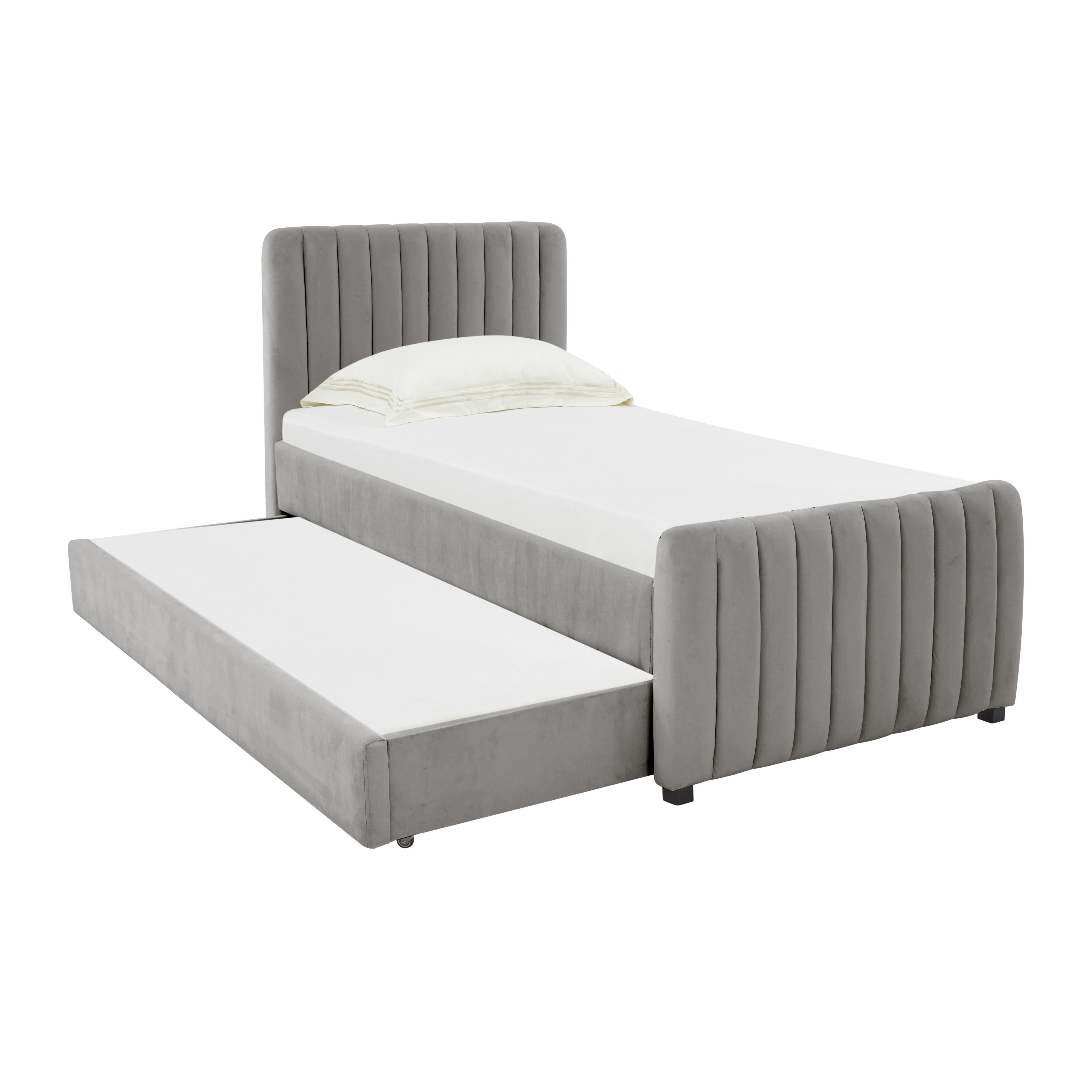 Angela Performance Velvet Trundle Bed in Twin - Luxe Home Furnishings (Jersey City, NJ)