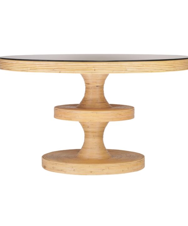 Apollonia 51" Natural Rattan Round Dining Table - Luxe Home Furnishings (Jersey City, NJ)