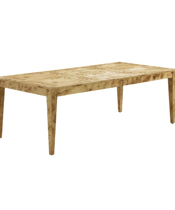 Brandyss 90" Natural Burl Rectangular Dining Table - Luxe Home Furnishings (Jersey City, NJ)