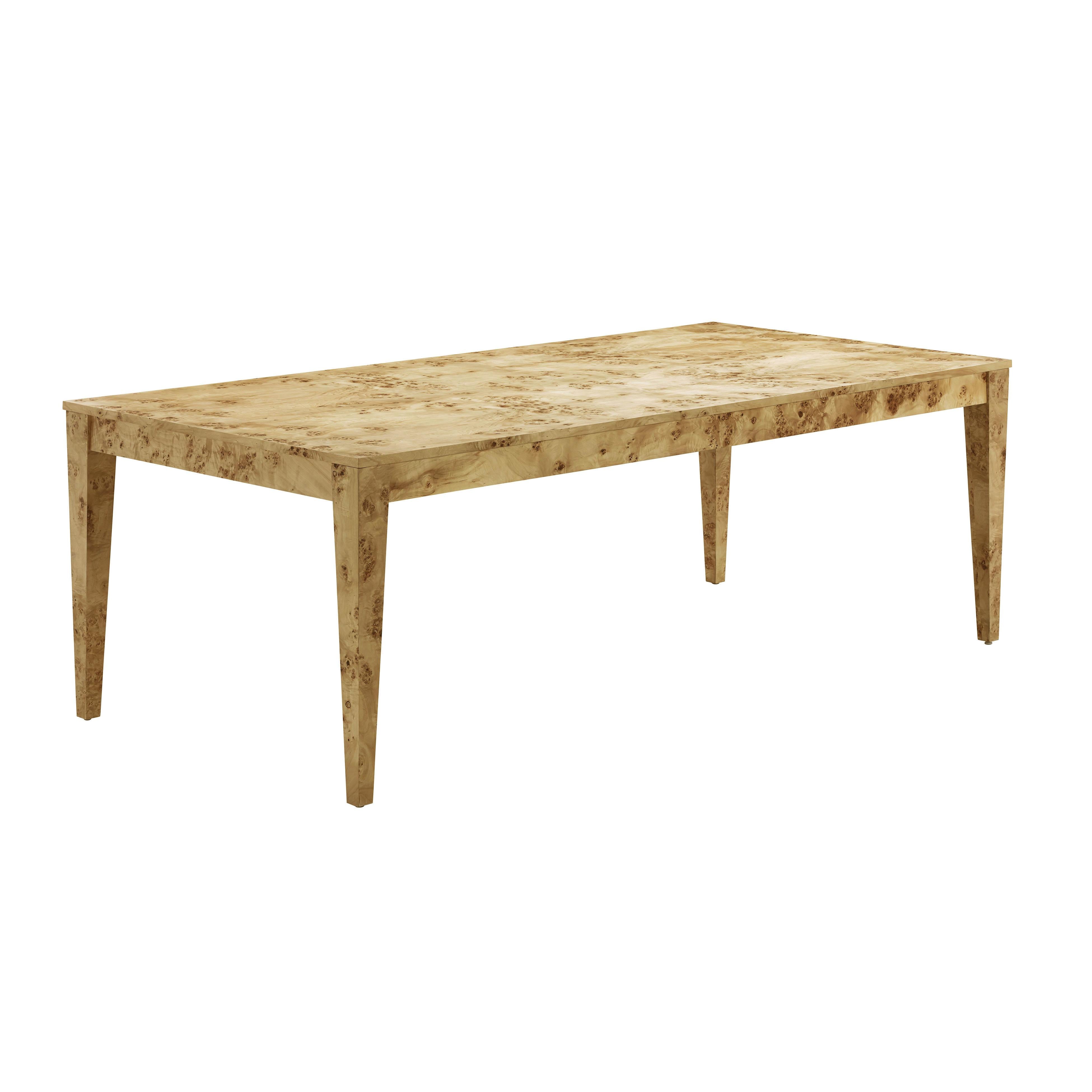 Brandyss 90" Natural Burl Rectangular Dining Table - Luxe Home Furnishings (Jersey City, NJ)