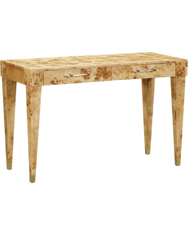 Brandyss 48" Burl 2-Drawer Work Desk - Luxe Home Furnishings (Jersey City, NJ)