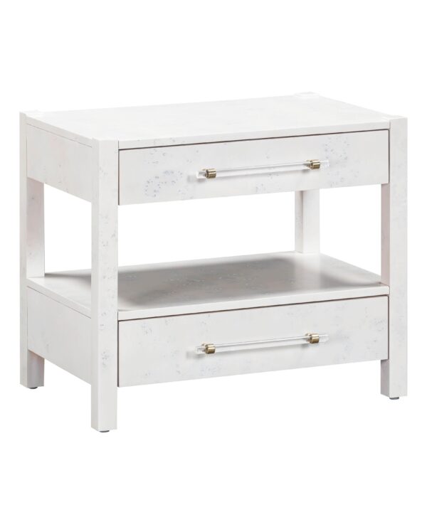 Brandyss 26" Burl 2-Drawer Nightstand - Luxe Home Furnishings (Jersey City, NJ)