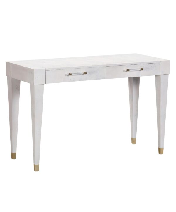 Brandyss 48" Burl 2-Drawer Work Desk - Luxe Home Furnishings (Jersey City, NJ)