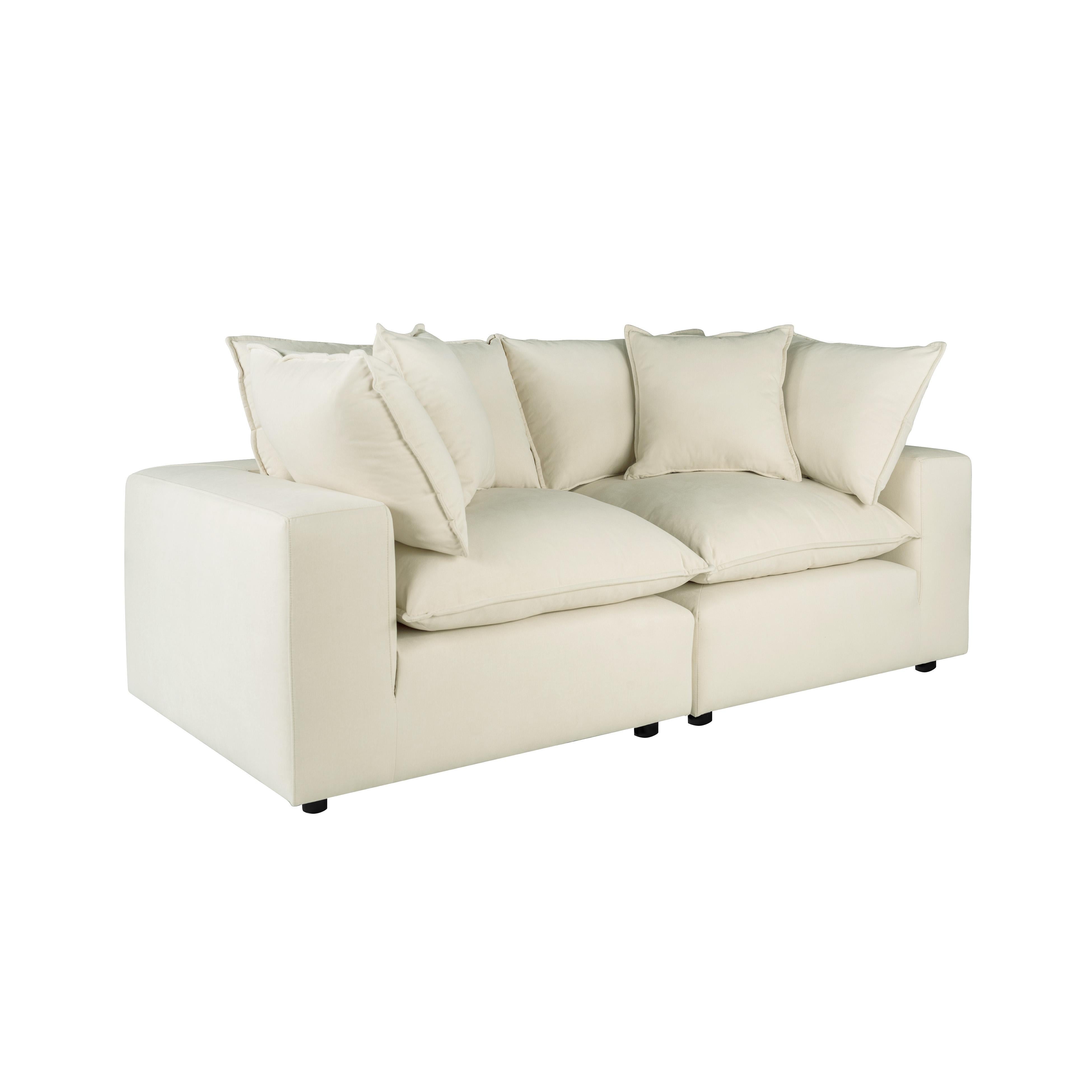 Cali 80" Performance Fabric Modular Loveseat - Luxe Home Furnishings (Jersey City, NJ)