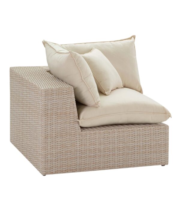 Cali Natural Wicker Outdoor Corner Chair - Luxe Home Furnishings (Jersey City, NJ)