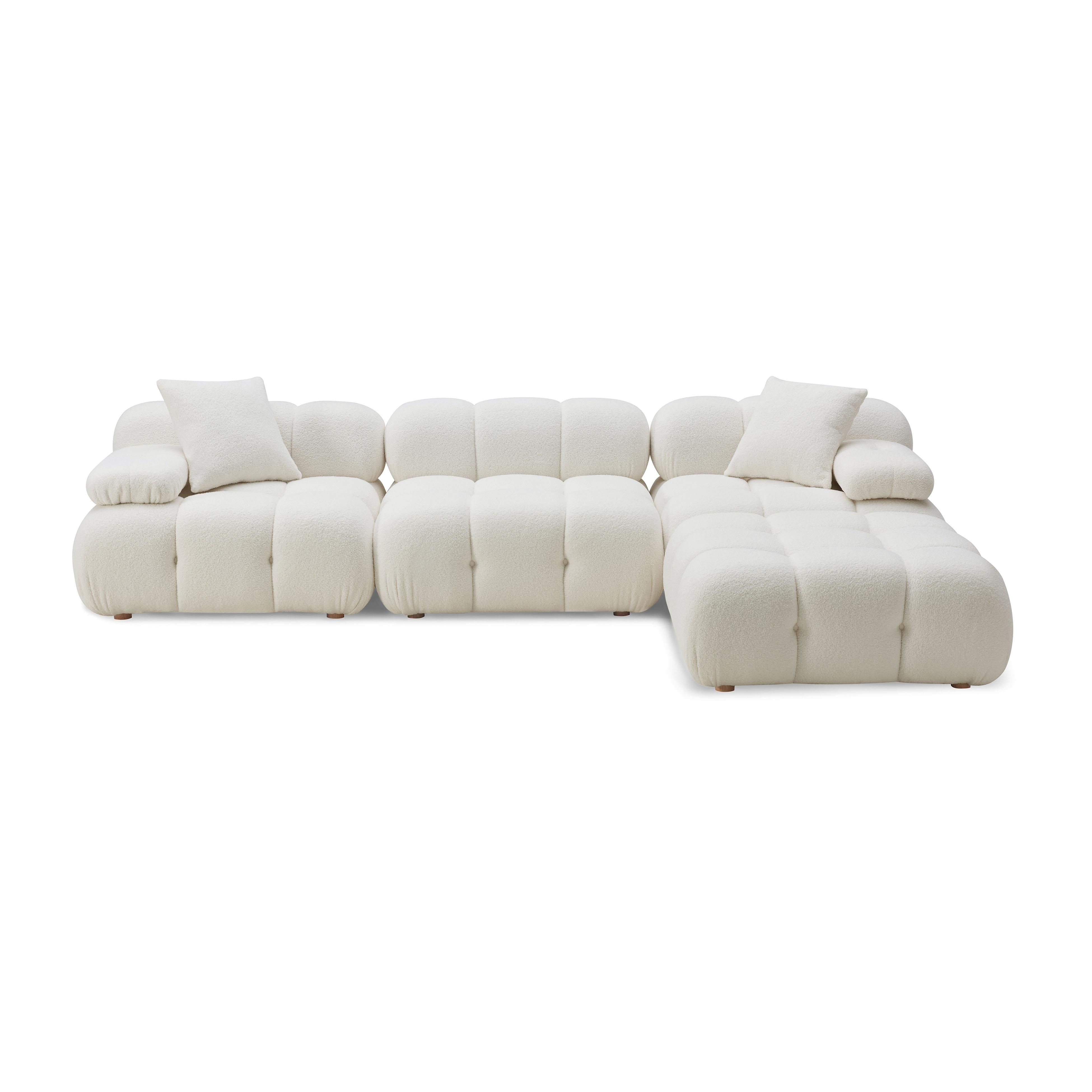 Calliope 4-Piece Performance Vegan Shearling Modular Sectional - Luxe Home Furnishings (Jersey City, NJ)