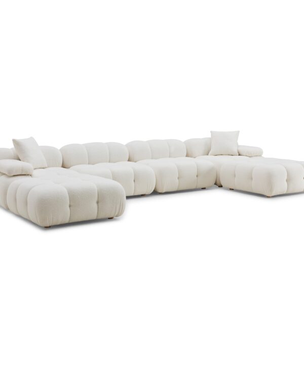 Calliope 6-piece Performance Vegan Shearling Modular U-Sectional - Luxe Home Furnishings (Jersey City, NJ)
