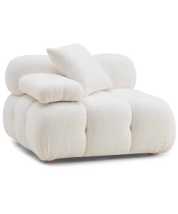 Calliope Performance Vegan Shearling Modular Corner Chair - Luxe Home Furnishings (Jersey City, NJ)