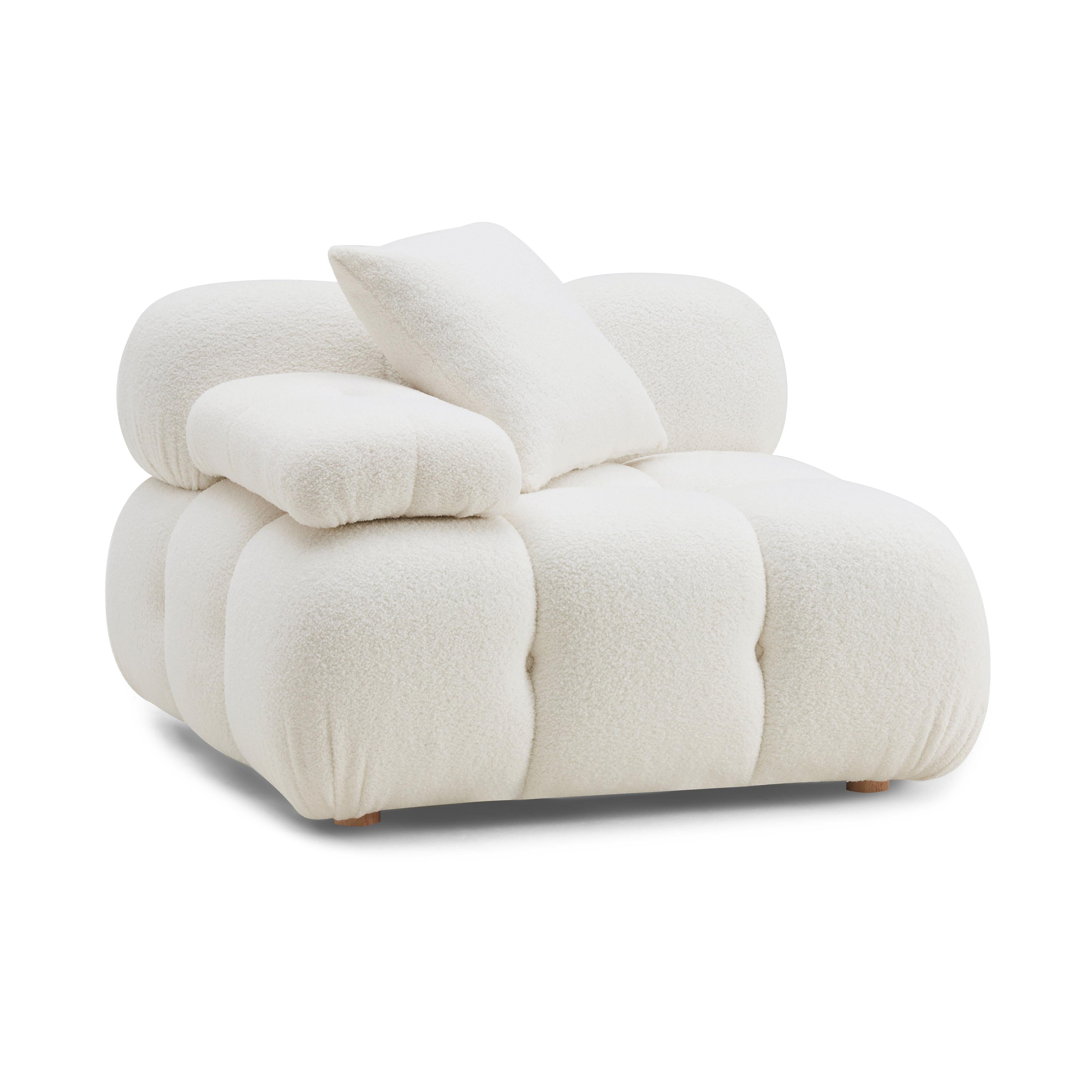 Calliope Performance Vegan Shearling Modular Corner Chair - Luxe Home Furnishings (Jersey City, NJ)