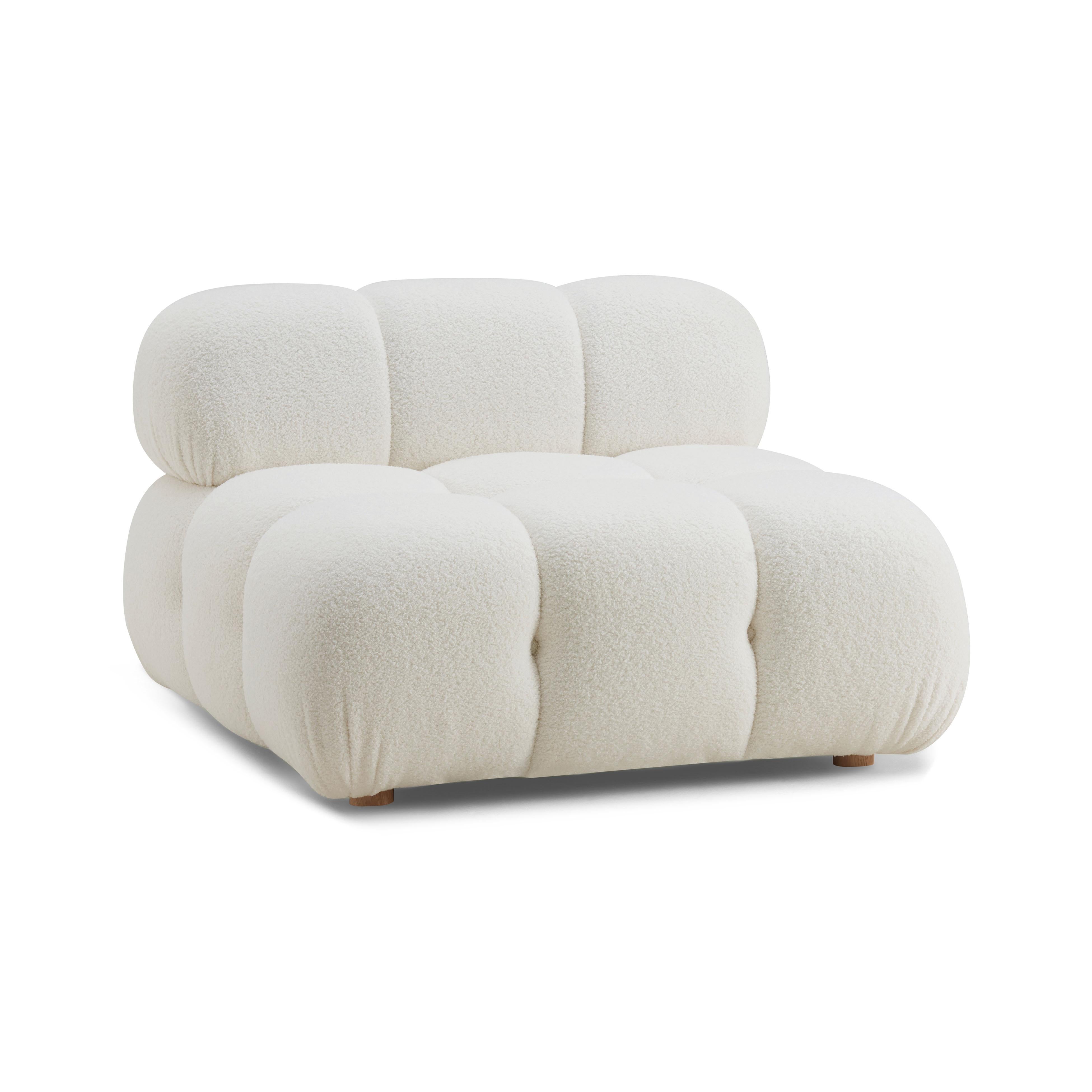Calliope Performance Vegan Shearling Modular Armless Chair - Luxe Home Furnishings (Jersey City, NJ)