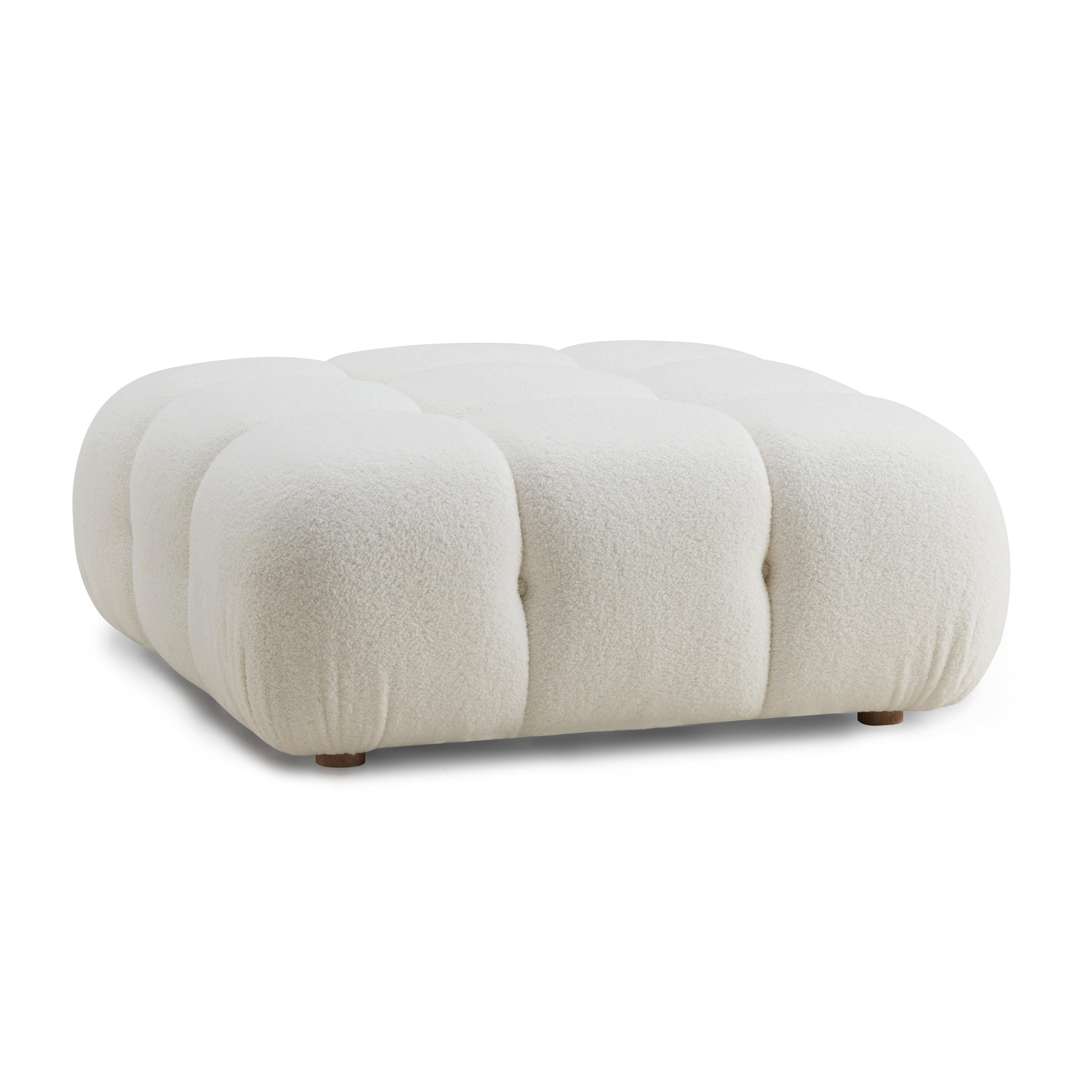 Calliope Performance Vegan Shearling Modular Ottoman - Luxe Home Furnishings (Jersey City, NJ)