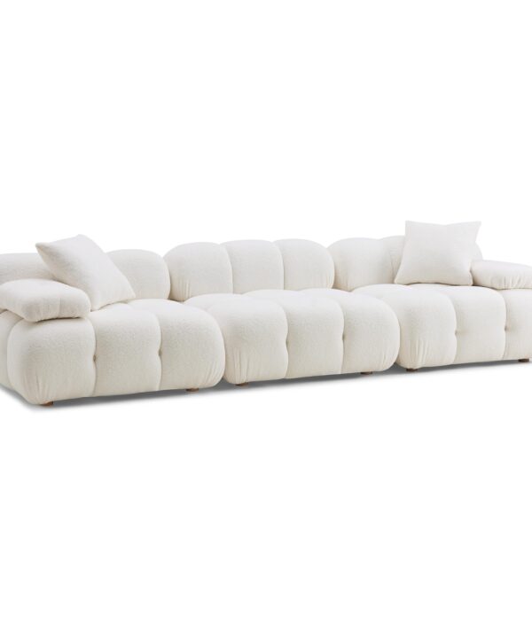 Calliope 118" Performance Vegan Shearling Modular Sofa - Luxe Home Furnishings (Jersey City, NJ)