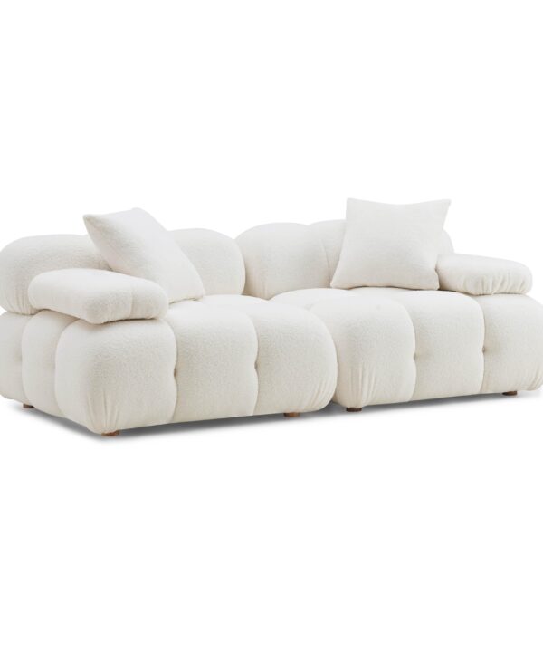 Calliope 79" Performance Vegan Shearling Modular Loveseat - Luxe Home Furnishings (Jersey City, NJ)