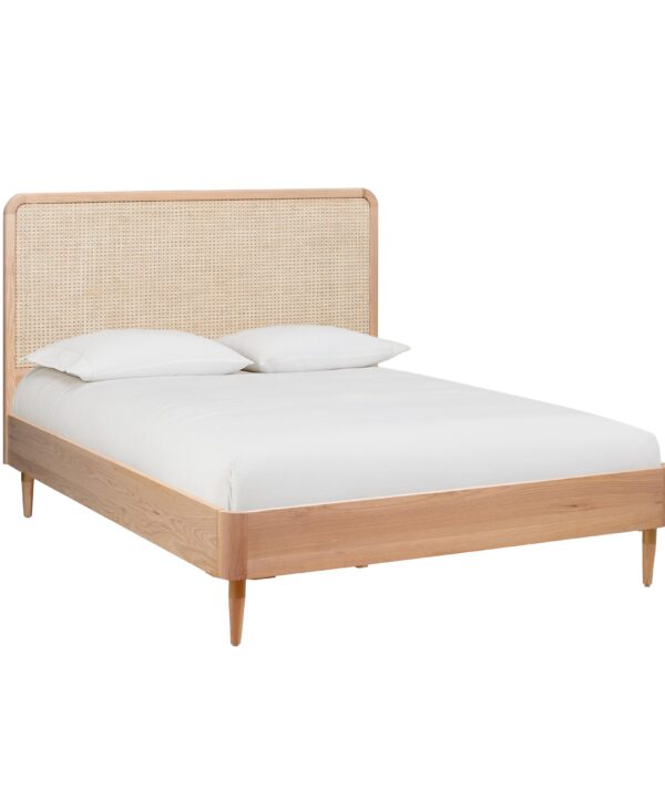 Carmen Natural Ash and Cane Bed - Luxe Home Furnishings (Jersey City, NJ)