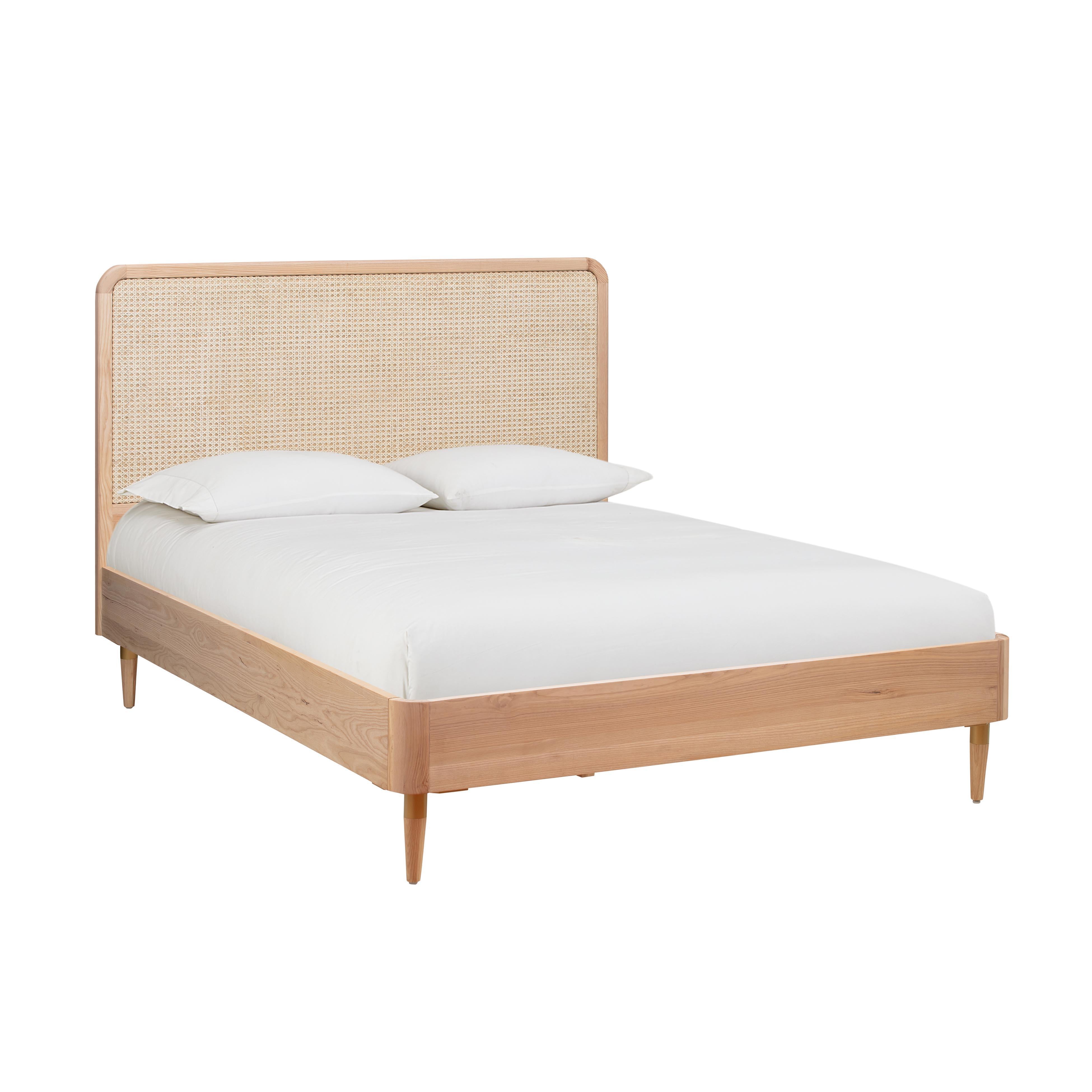 Carmen Natural Ash and Cane Bed - Luxe Home Furnishings (Jersey City, NJ)