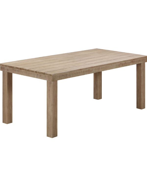 Cassie Natural Outdoor Rectangular Dining Table (75"-108") - Luxe Home Furnishings (Jersey City, NJ)