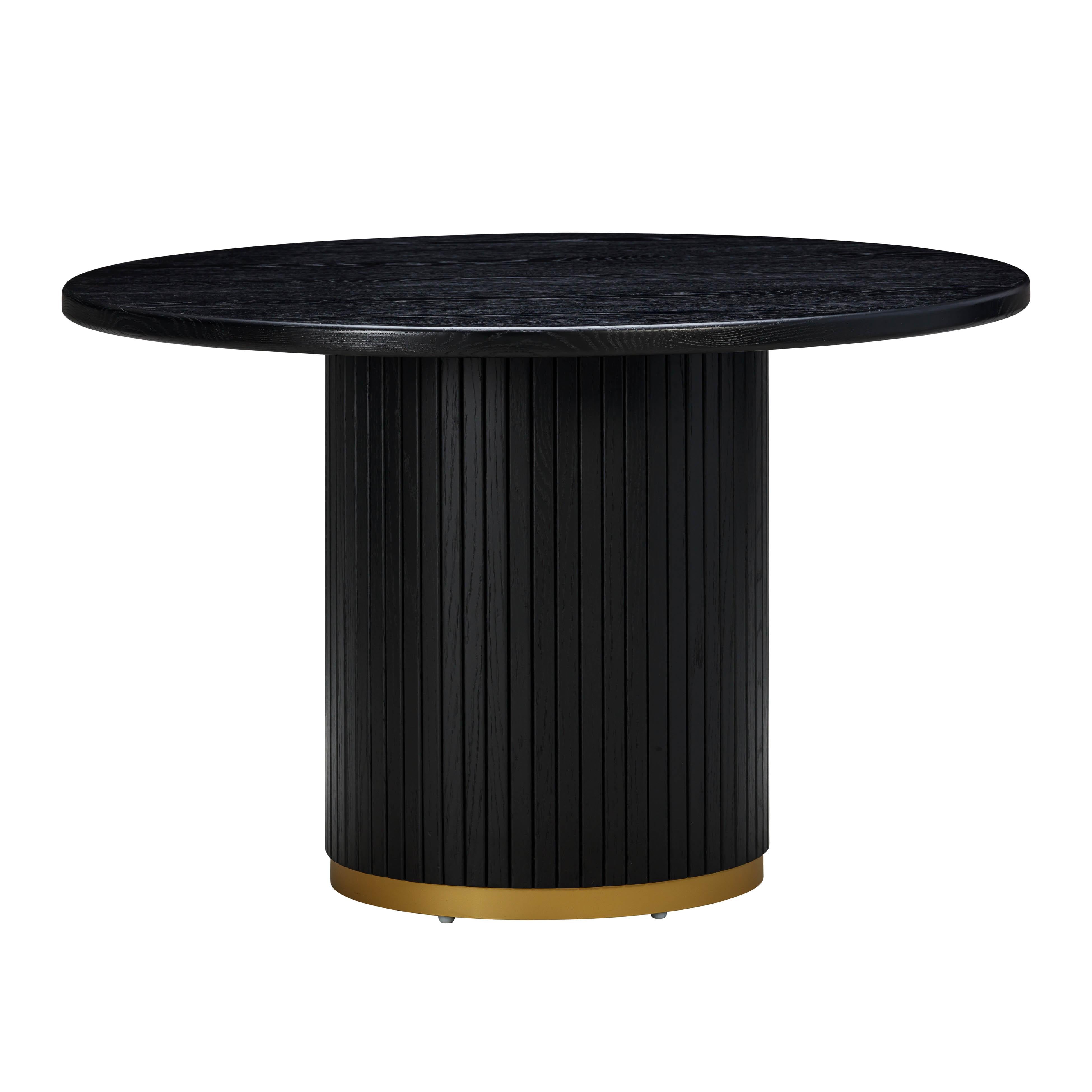 Chelsea 47" Oak Wood Round Dining Table - Luxe Home Furnishings (Jersey City, NJ)