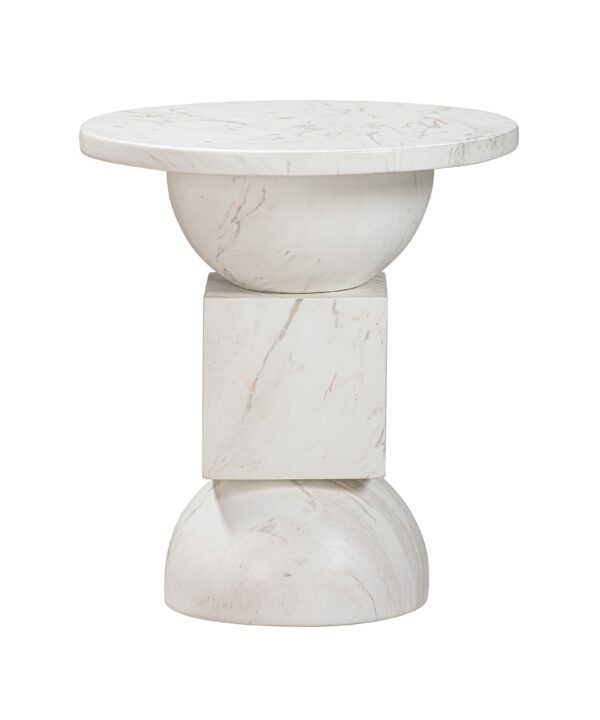 Chip Faux Marble Indoor/Outdoor Side Table - Luxe Home Furnishings (Jersey City, NJ)