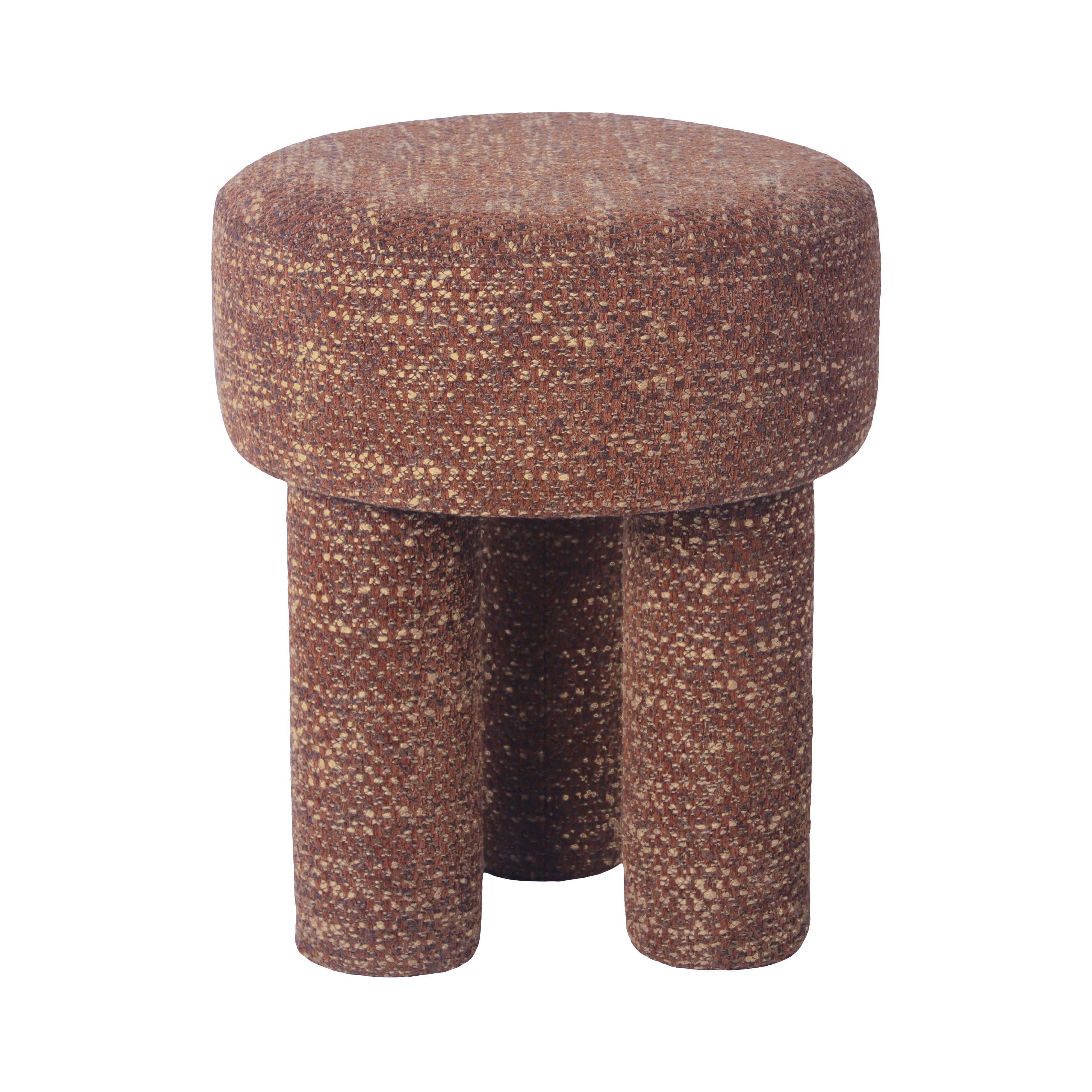 Claire Nubby Performance Fabric Accent Stool - Luxe Home Furnishings (Jersey City, NJ)
