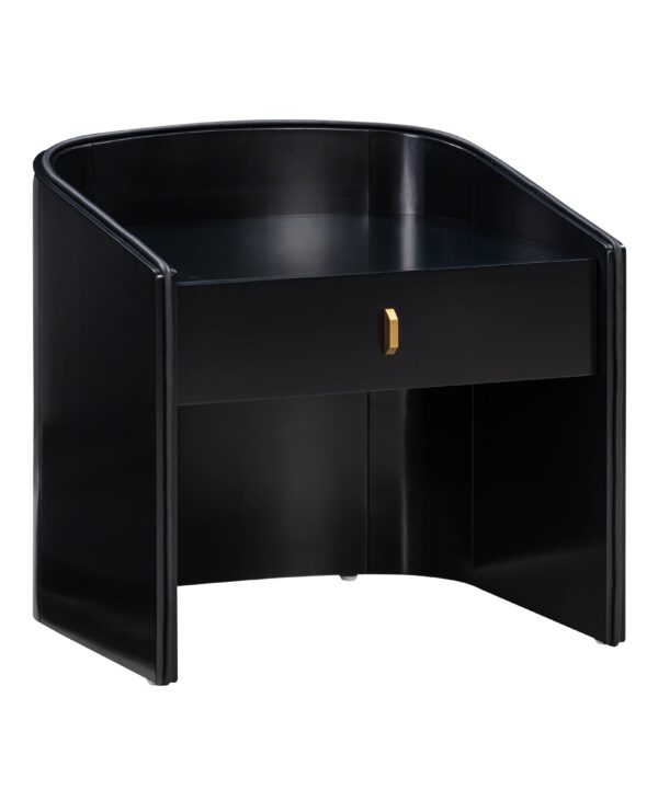 Collins 22" Lacquer Nightstand With Drawer - Luxe Home Furnishings (Jersey City, NJ)
